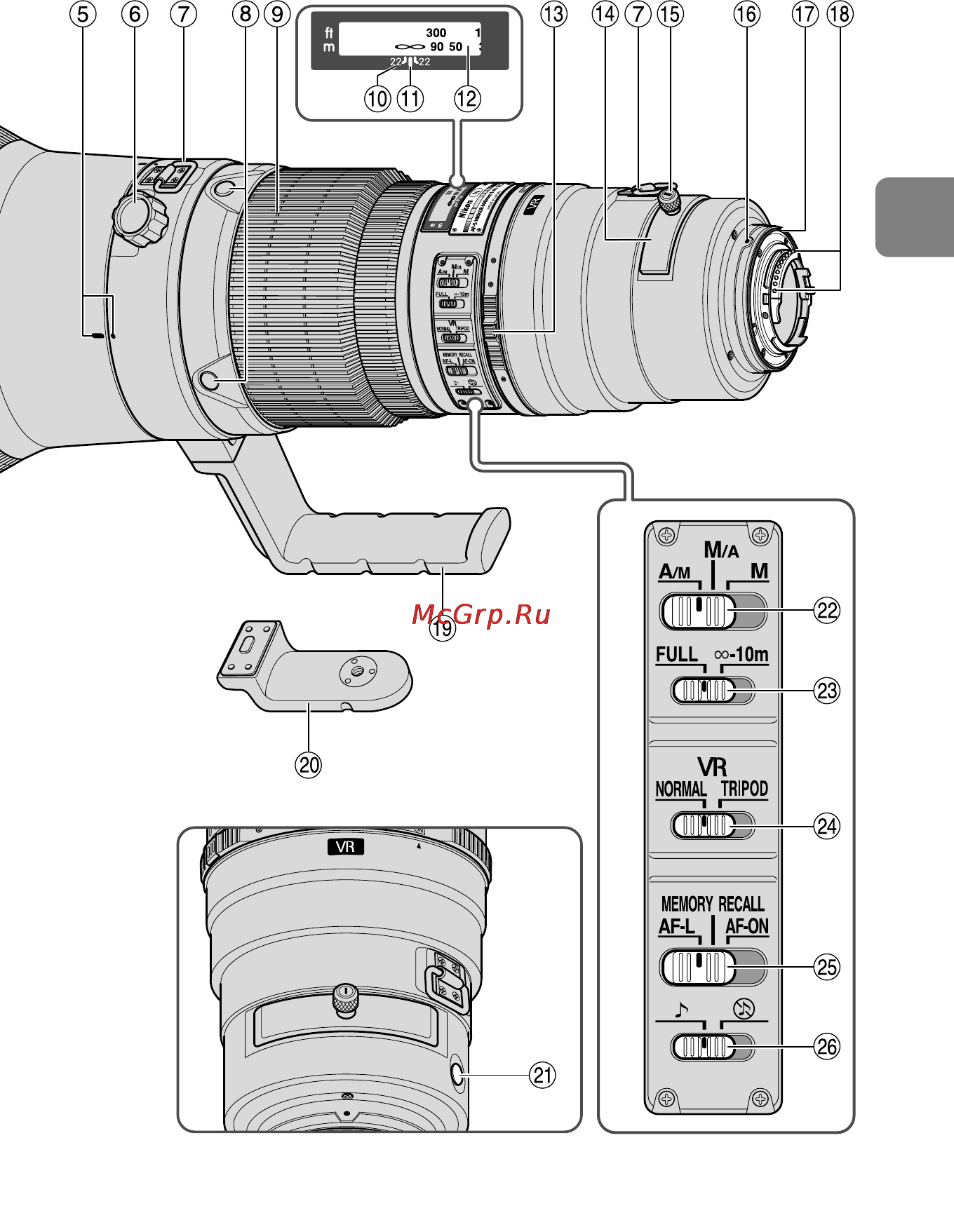Nikon 600MM F4G ED AF-S VR NIKKOR Инструкция по эксплуатации онлайн [41/224] 90808