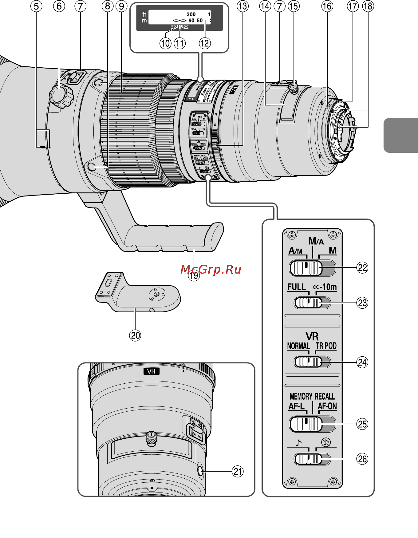 Nikon 600MM F4G ED AF-S VR NIKKOR Инструкция по эксплуатации онлайн [59/224] 90808