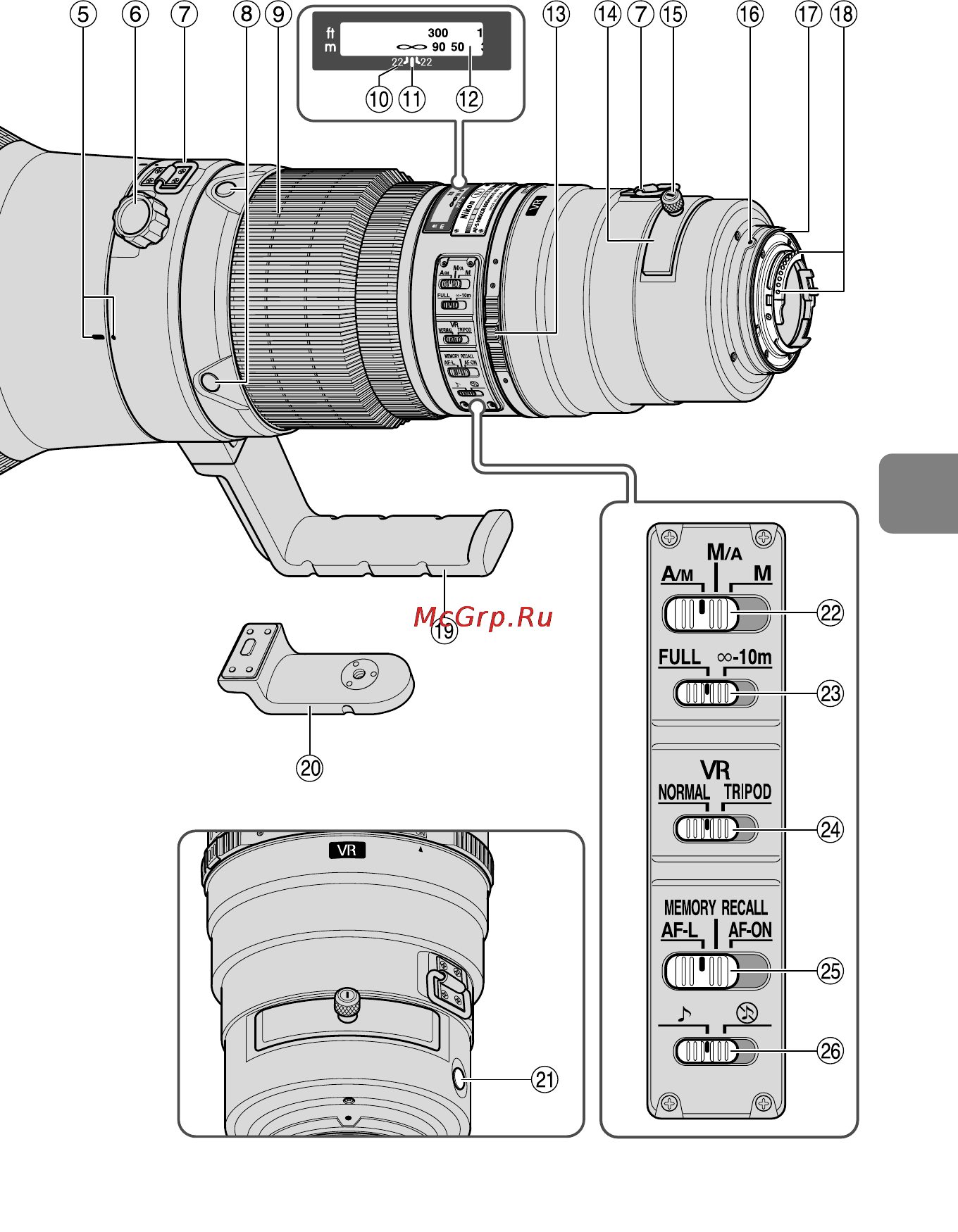 Nikon 600MM F4G ED AF-S VR NIKKOR Инструкция по эксплуатации онлайн [95/224] 90808