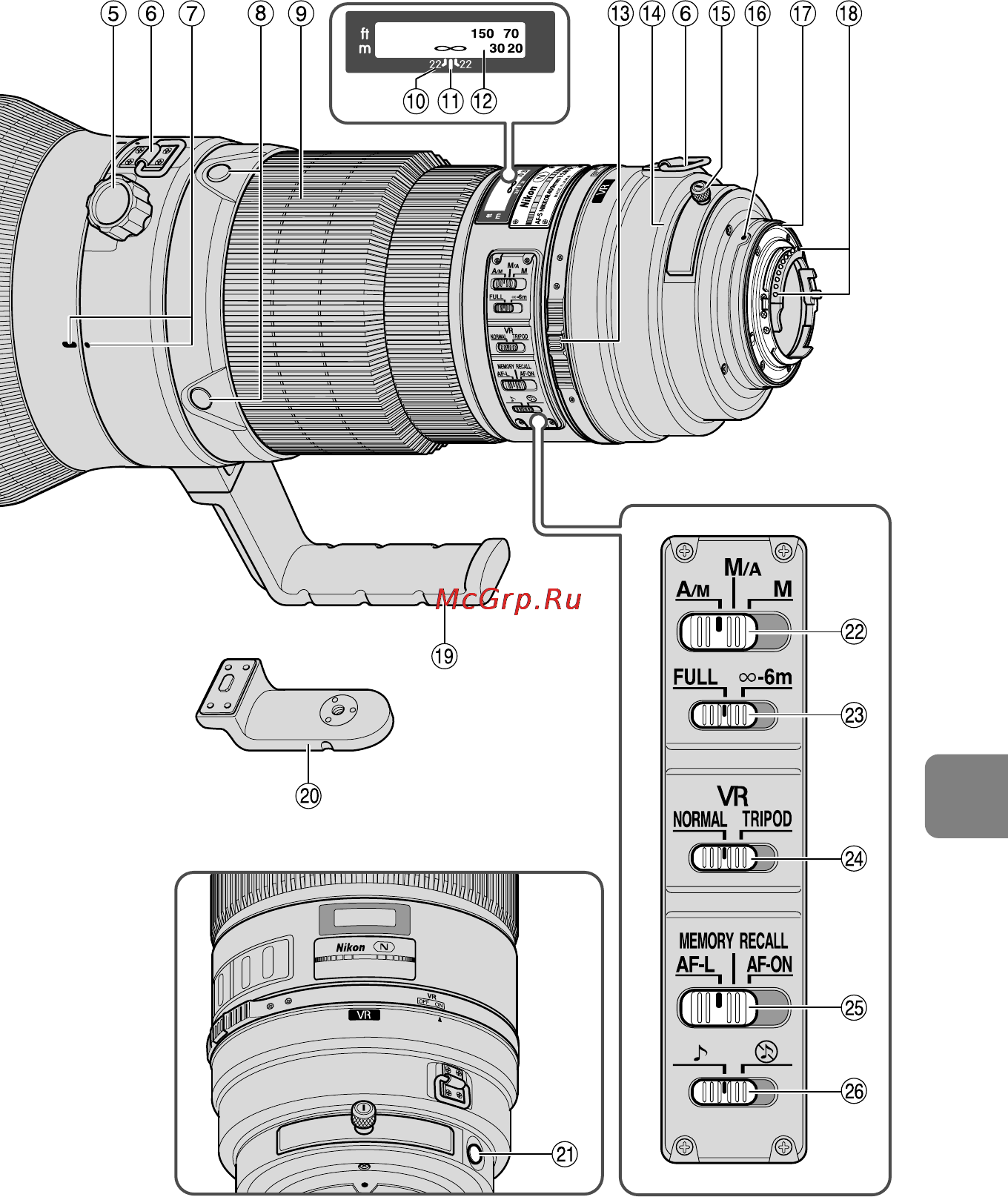 Nikon 400MM F-2.8G ED AF-S VR NIKKOR Инструкция по эксплуатации онлайн [131/196] 90814