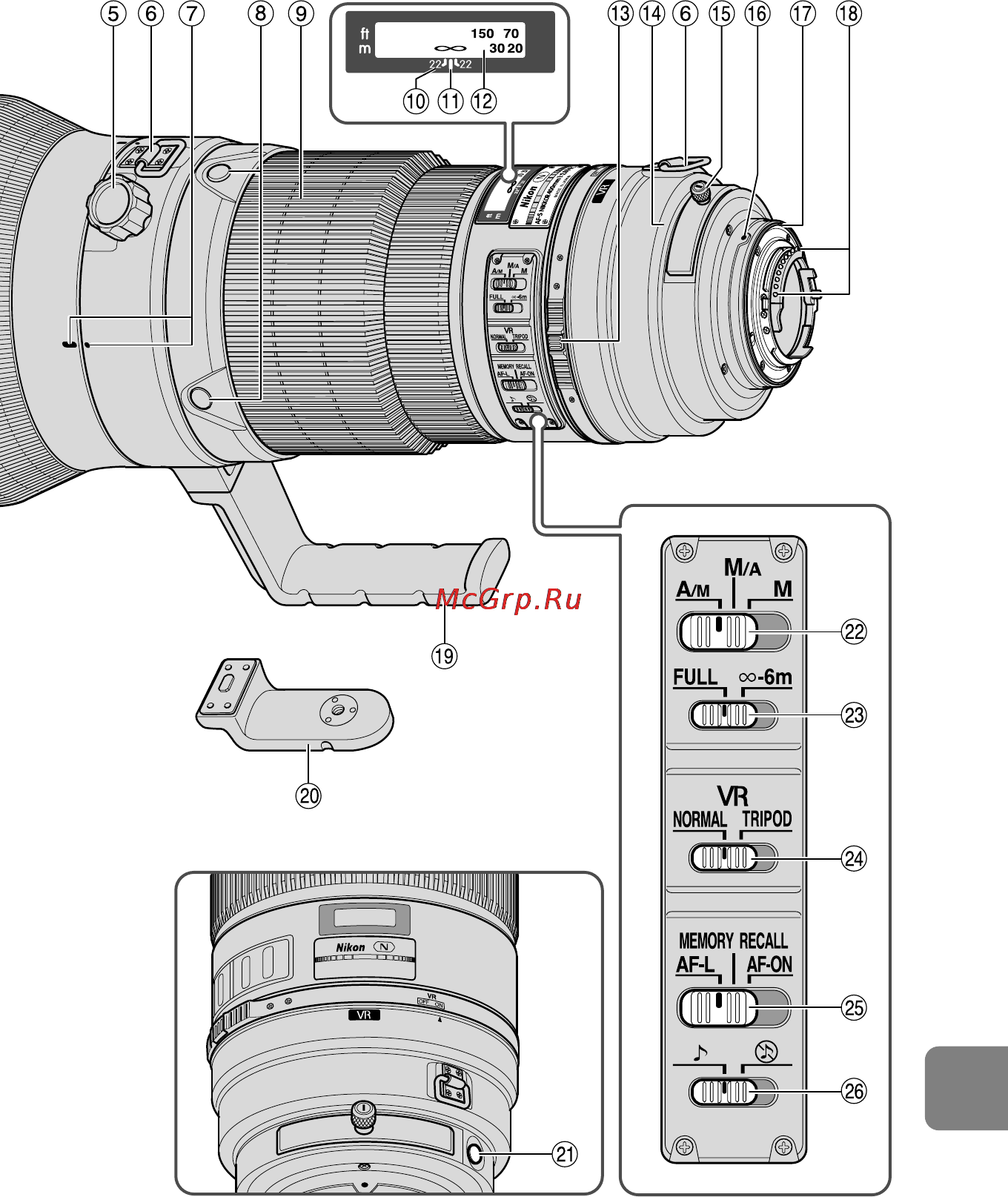 Nikon 400MM F-2.8G ED AF-S VR NIKKOR Инструкция по эксплуатации онлайн [179/196] 90814