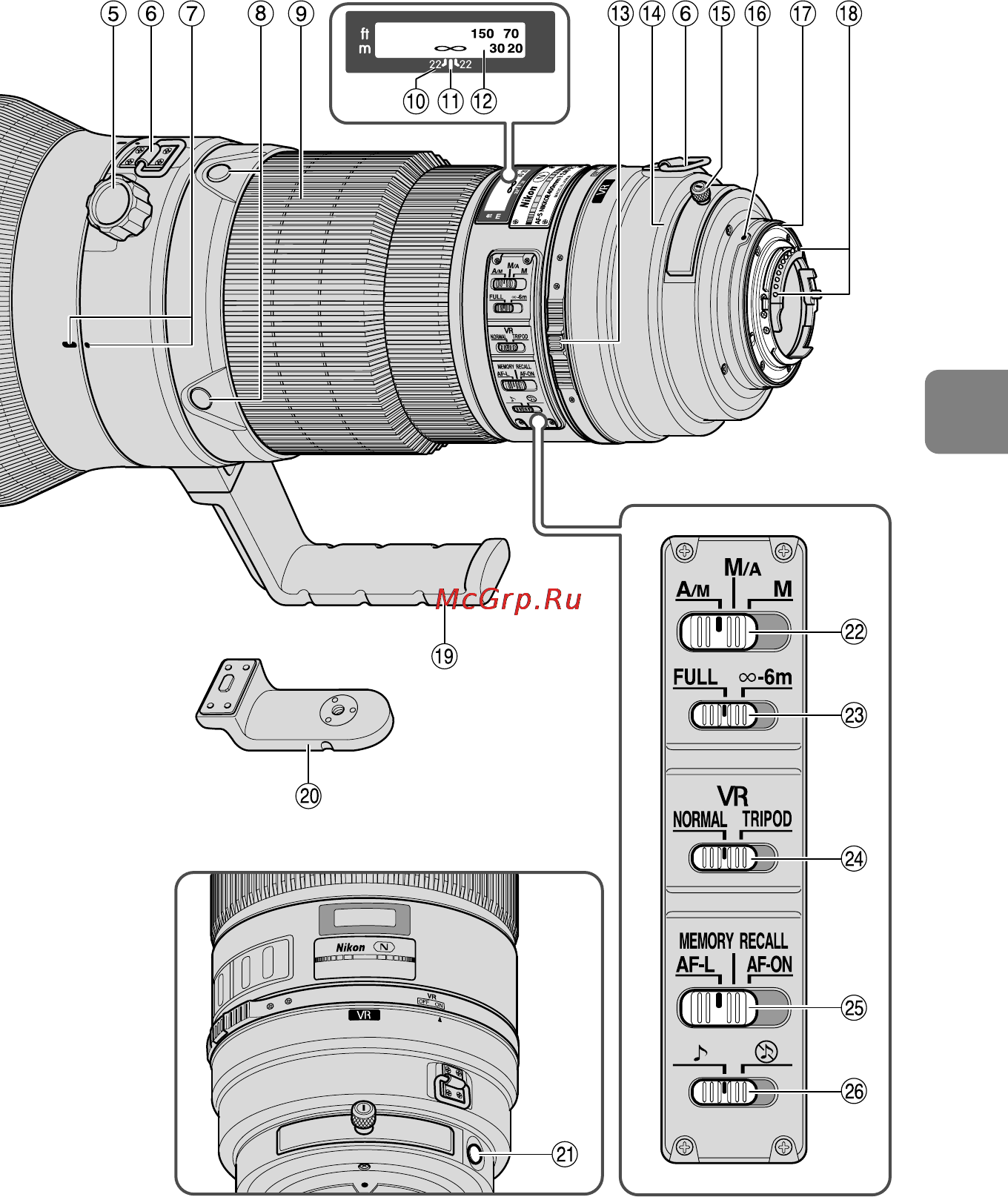 Nikon 400MM F-2.8G ED AF-S VR NIKKOR Инструкция по эксплуатации онлайн [67/196] 90814