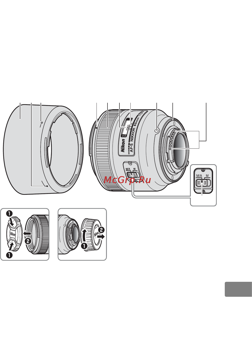 Nikon 85MM F-1.4G AF-S NIKKOR [137/172] En de fr es sv ru nl pt pb it cz sk ro ua ck ch kr id ar