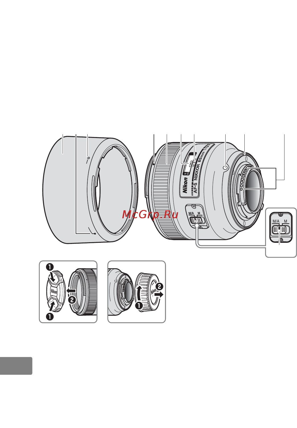Nikon 85MM F-1.8G AF-S NIKKOR [146/172] En de fr es sv ru nl pt pb it cz sk ro ua ck ch kr id ar