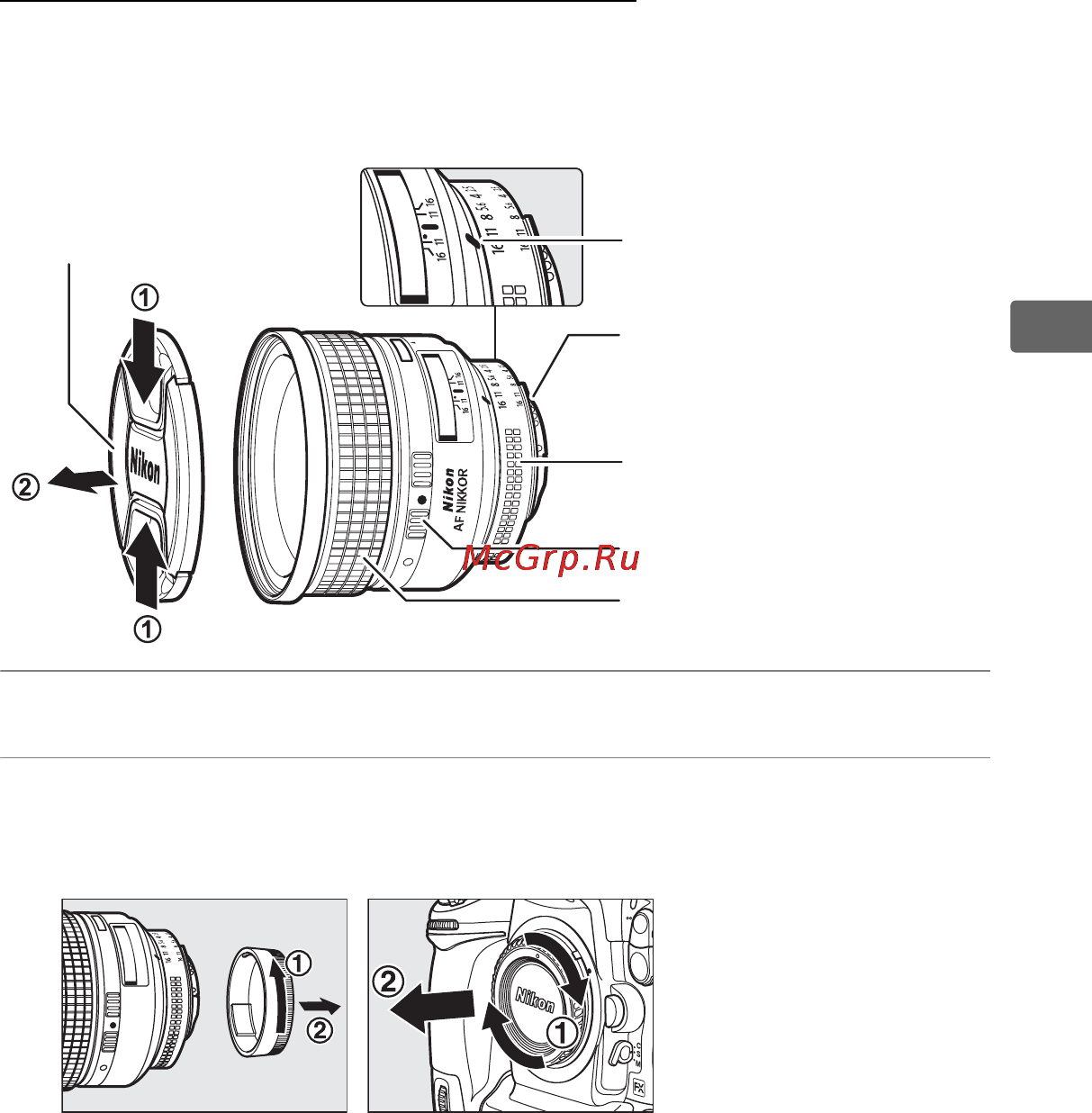 Nikon D3S [57/460] Присоединение объектива