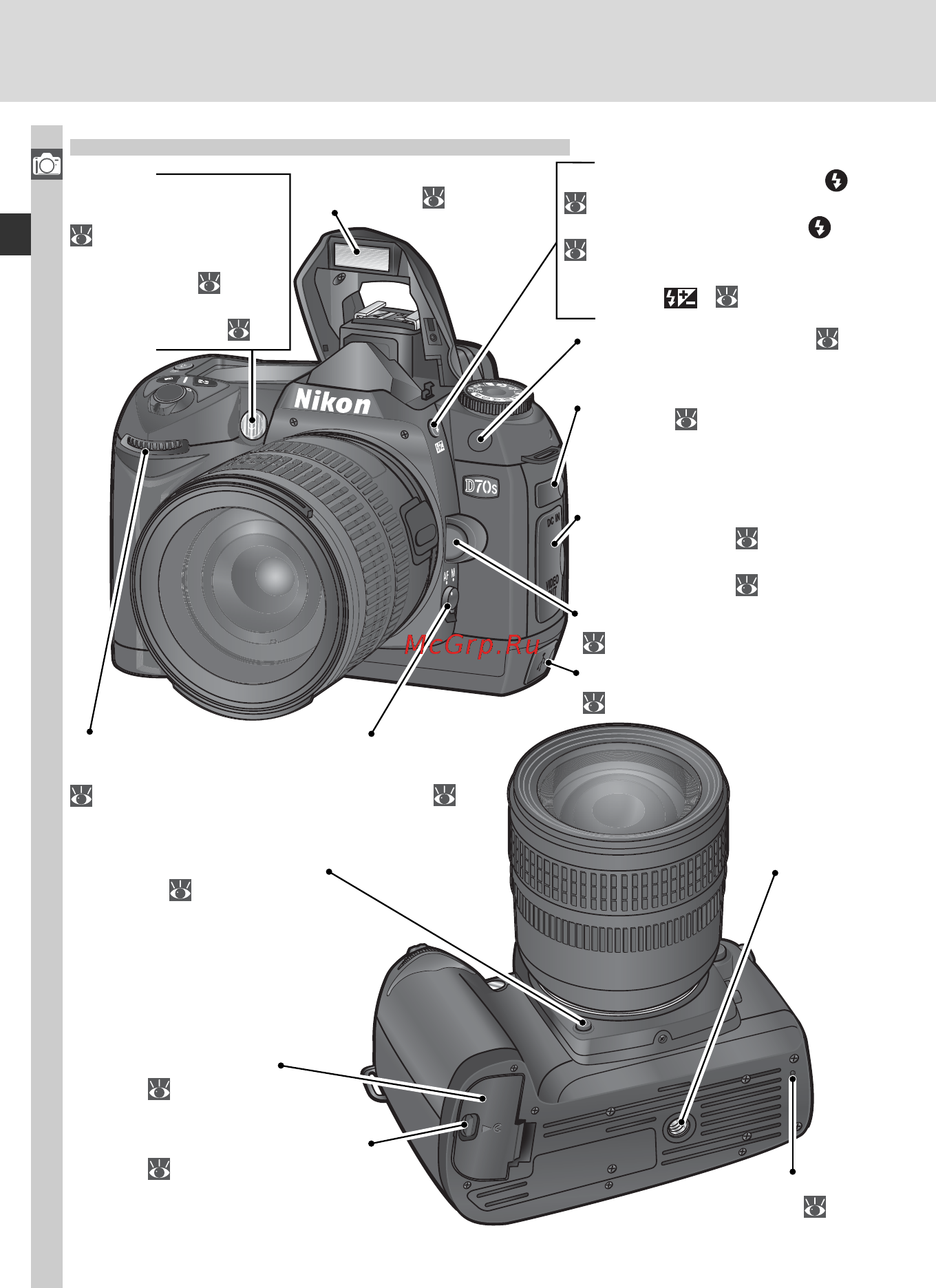 Nikon D70S [14/219] Корпус фотокамеры продолжение