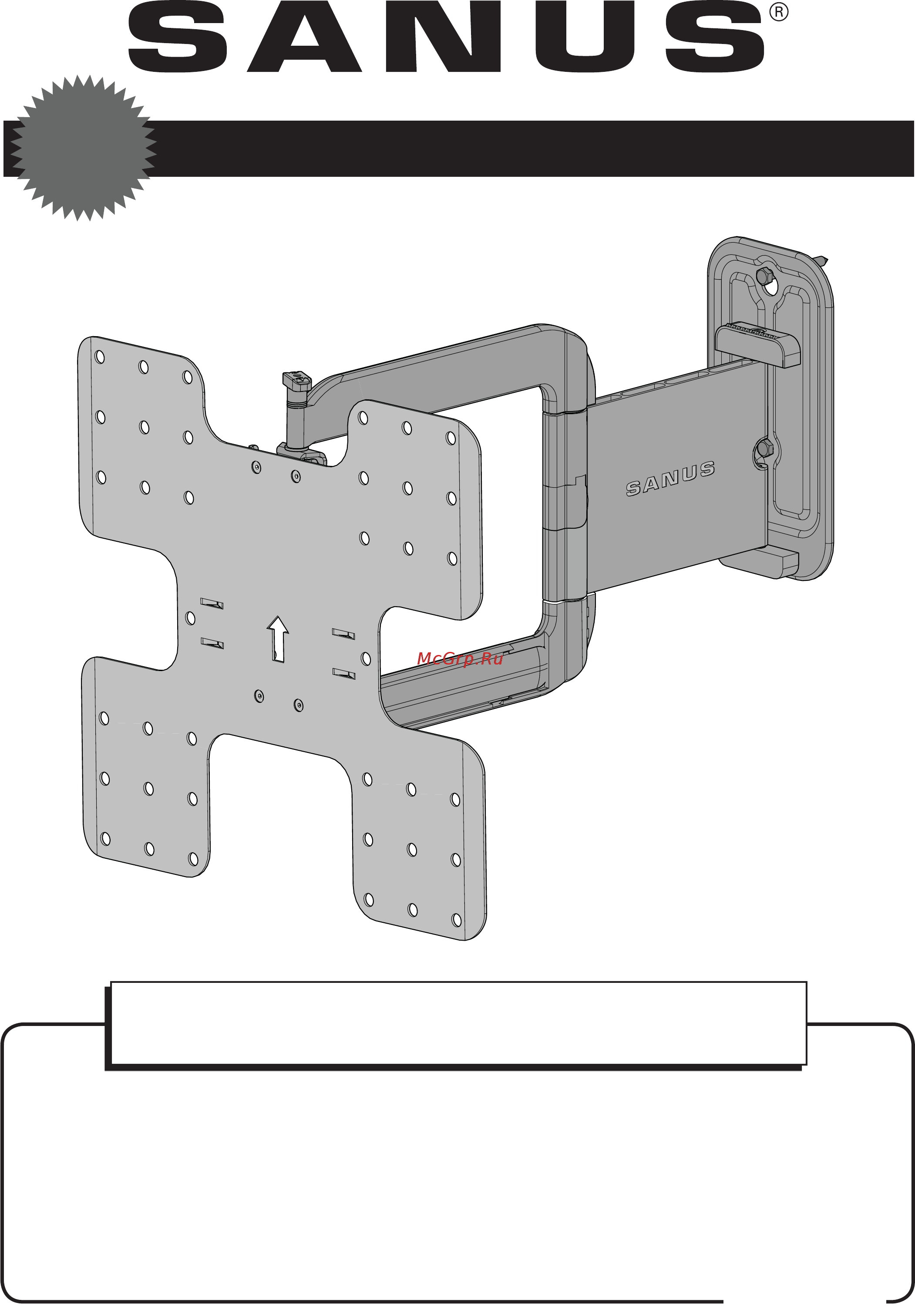 Sanus VMF322-B1 Black Инструкция по эксплуатации онлайн