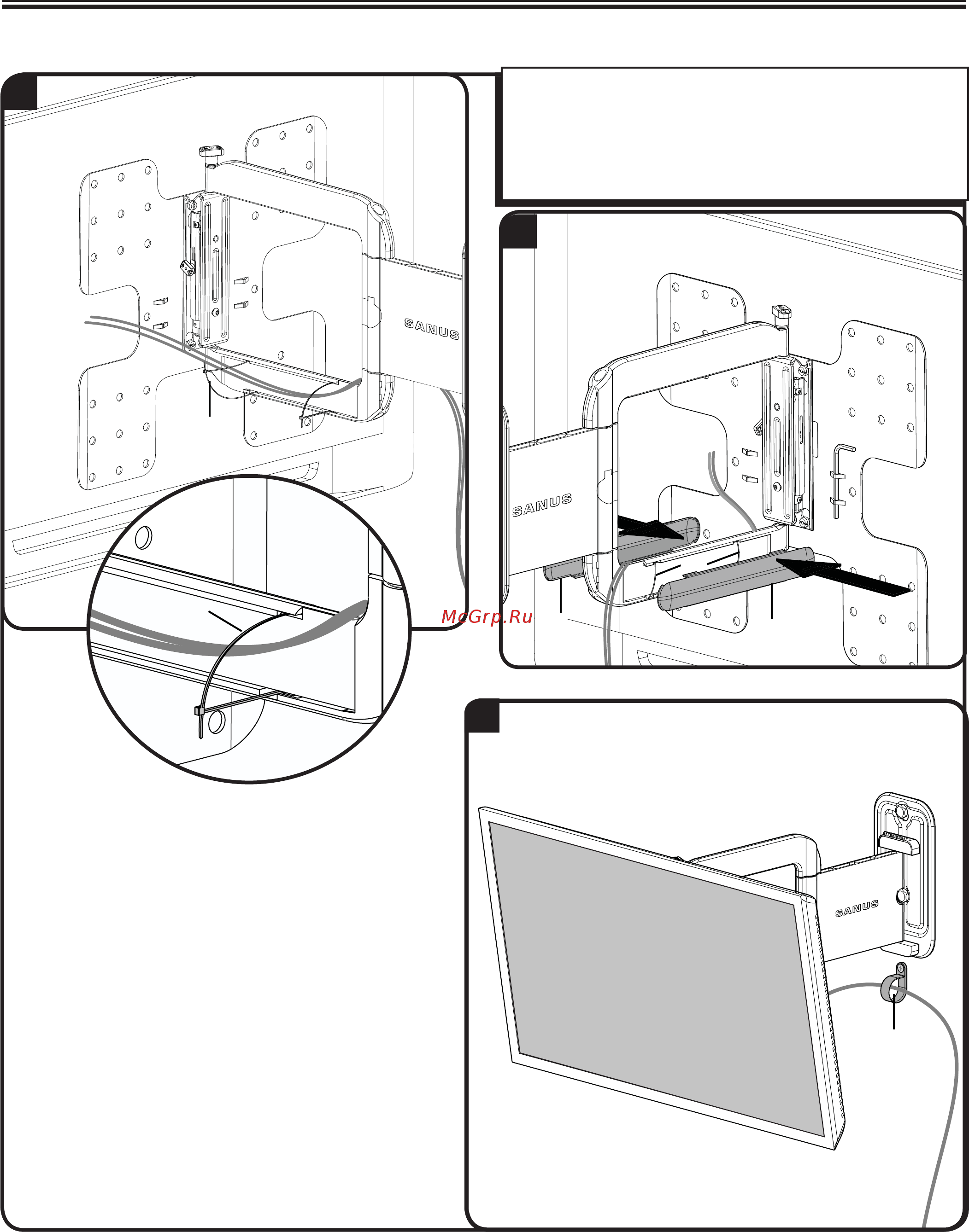Sanus VMF322-B1 Bl [13/40] Cable management