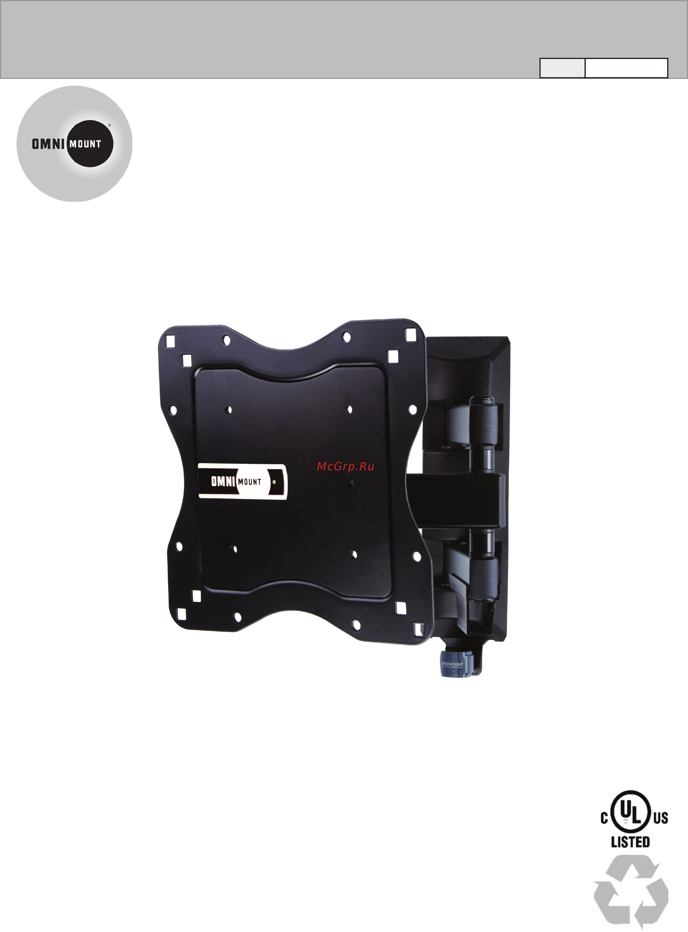 Omnimount VSFM60 ЧЕРНЫЙ Инструкция по эксплуатации онлайн