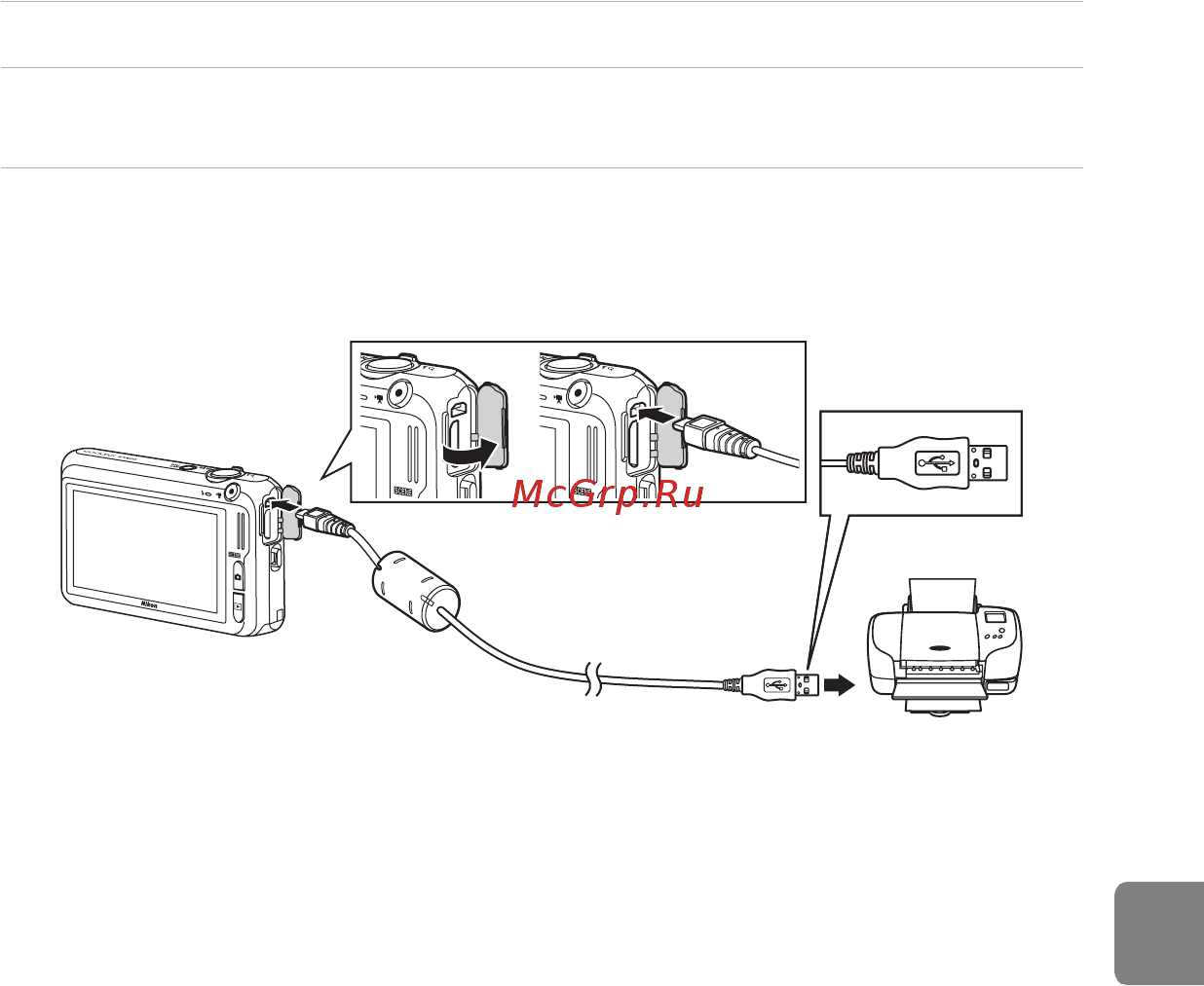 Nikon COOLPIX S6400 [163/280] Подключение фотокамеры к принтеру