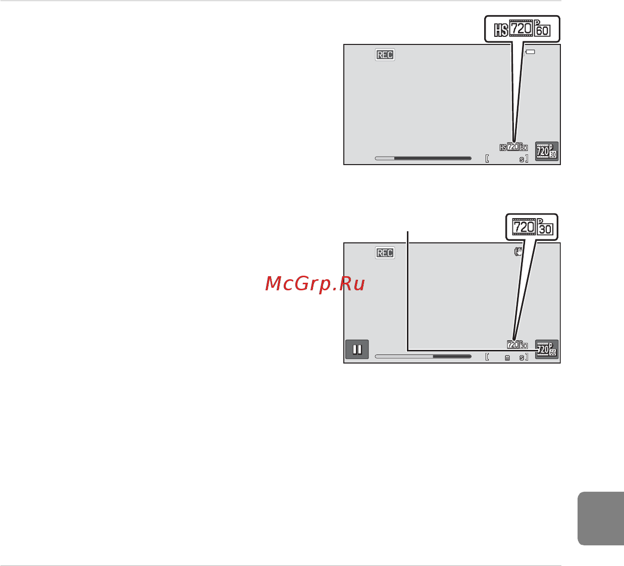 Nikon COOLPIX S6400 [209/280] Нажатие кнопки b e видеосъемка позволяет завершить запись