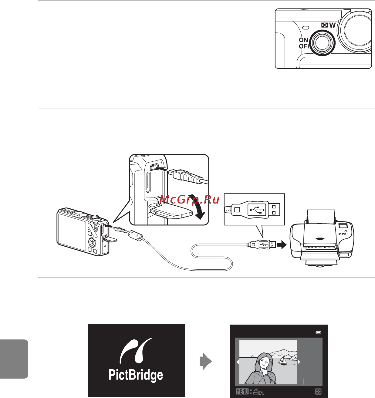 Nikon COOLPIX S9300 [146/244] Подключение фотокамеры к принтеру