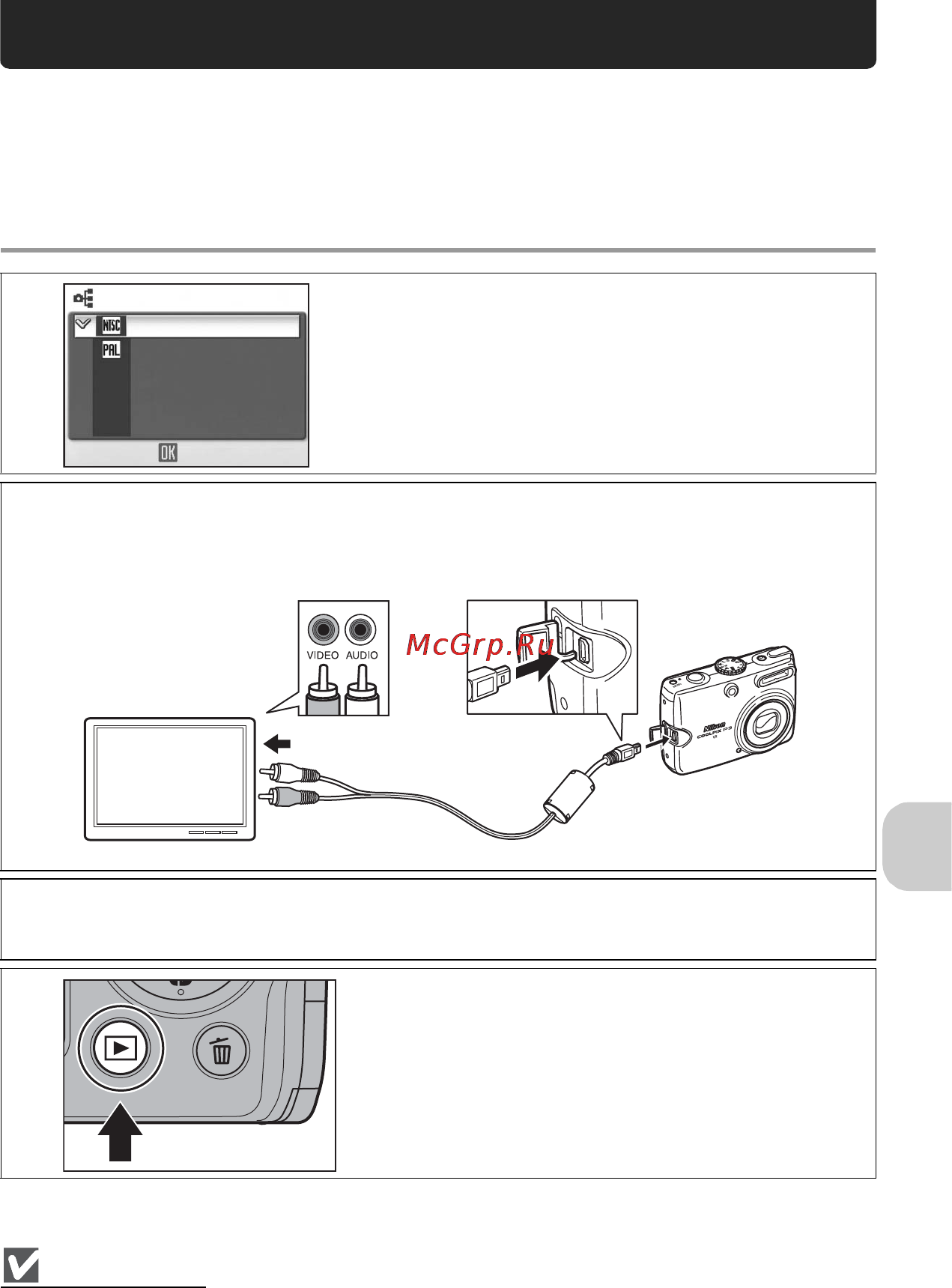 Nikon COOLPIX P3 [63/161] Подключение к телевизору