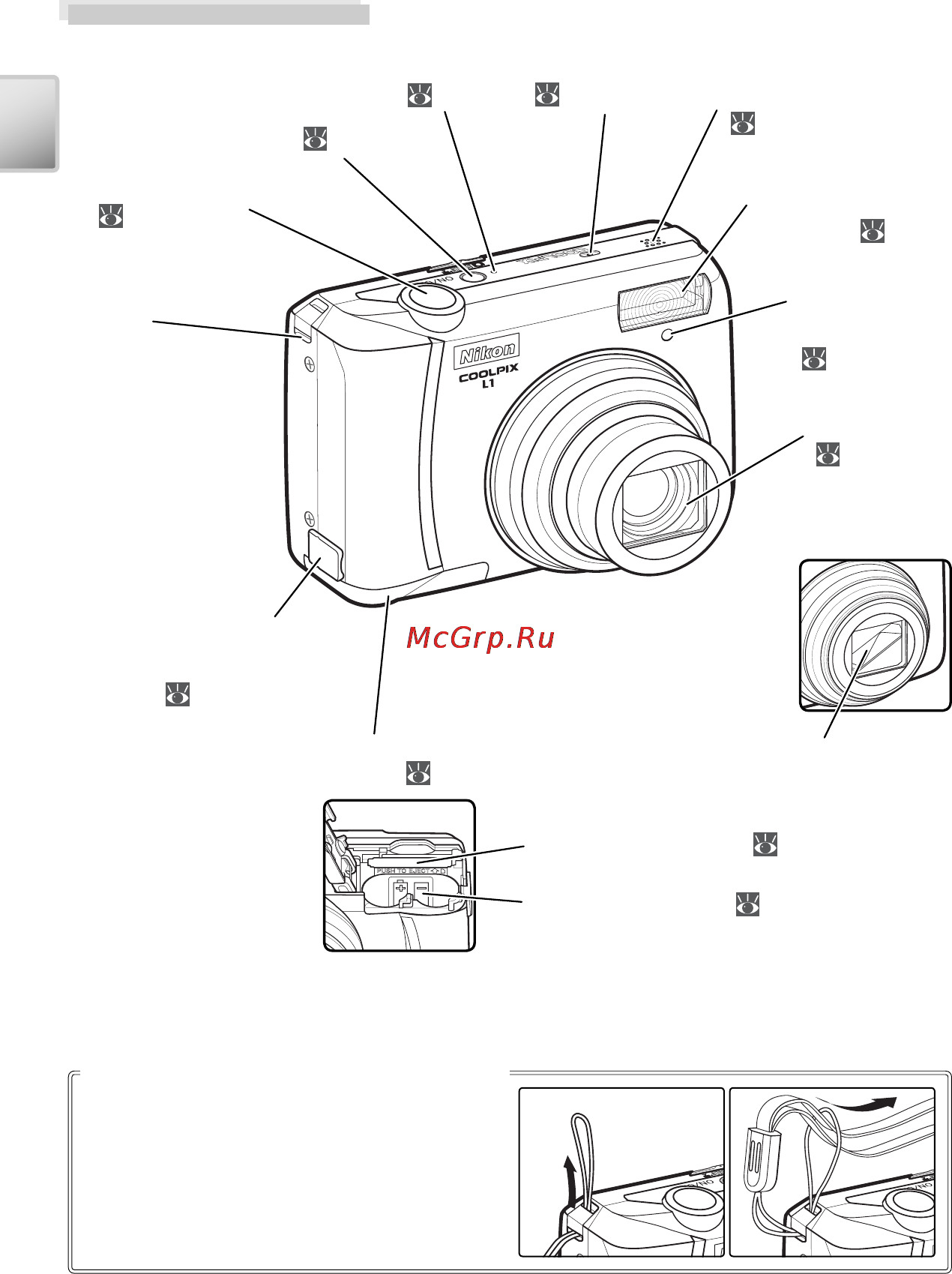 Nikon COOLPIX L101 [12/84] Части фотокамеры