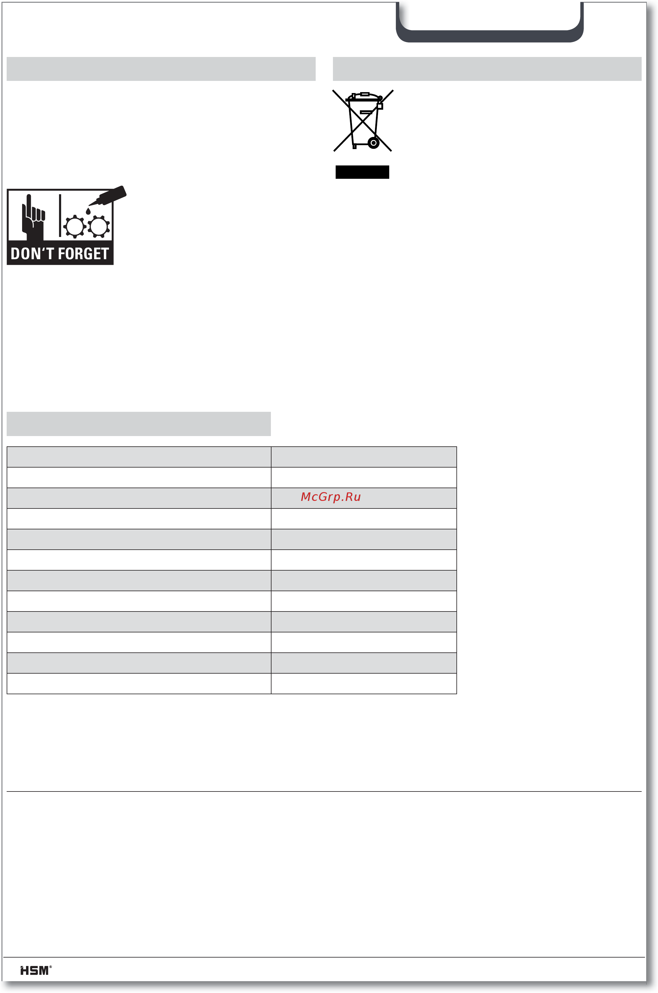 Hsm SHREDSTAR X10 (4×35) [6/72] Reinigung und wartung 8 entsorgung recycling