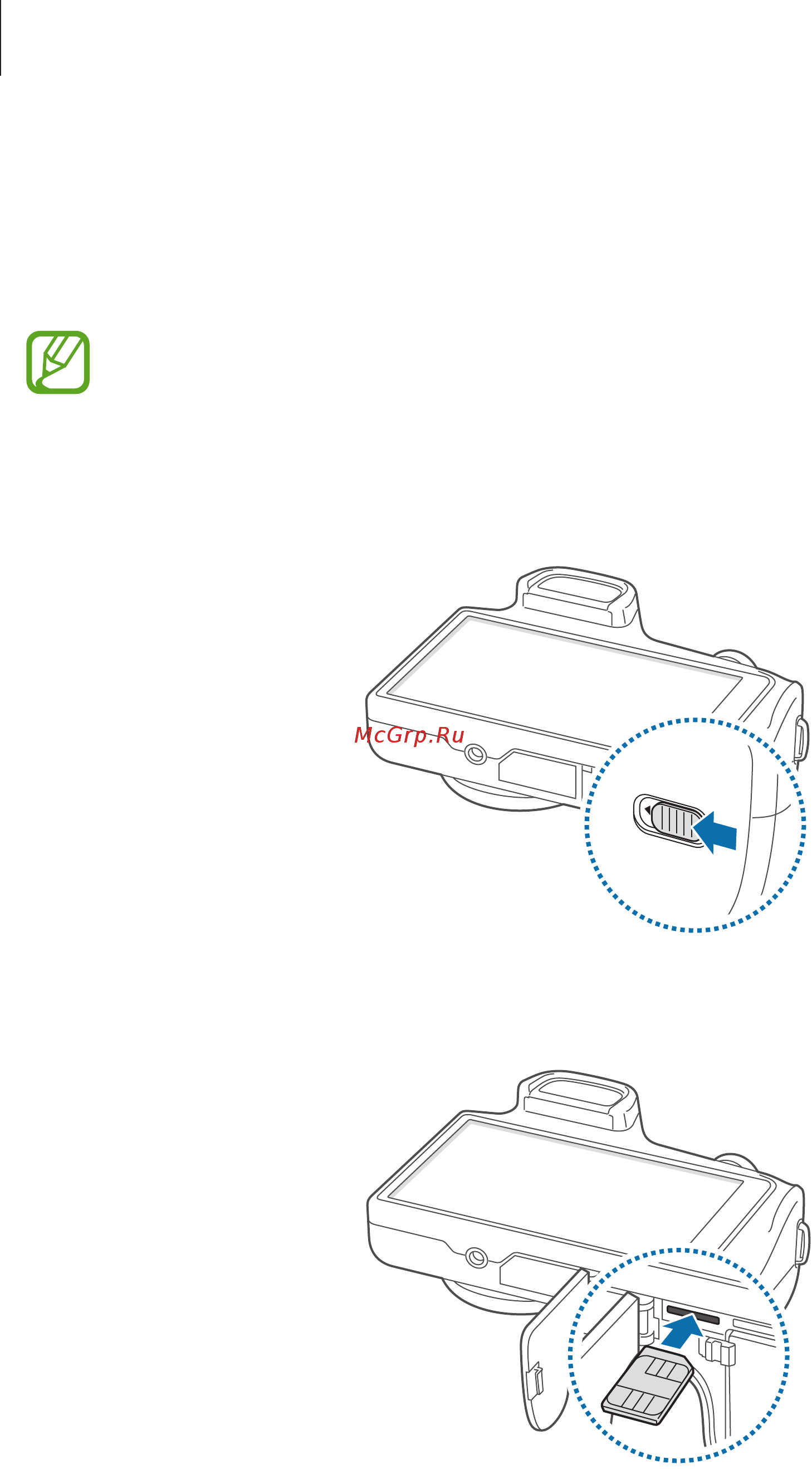 Samsung Galaxy NX EK-GN120 [15/187] Установка sim или usim карты и аккумулятора