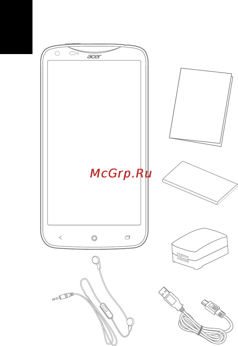 Acer Liquid S2 (S520) Black [2/23] Состав комплекта поставки
