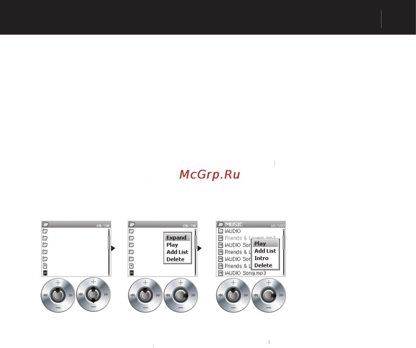 Cowon IAUDIO U3 [23/68] Основные операции