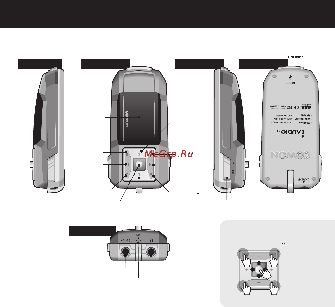 Cowon IAUDIO F1 [13/68] До начала работы