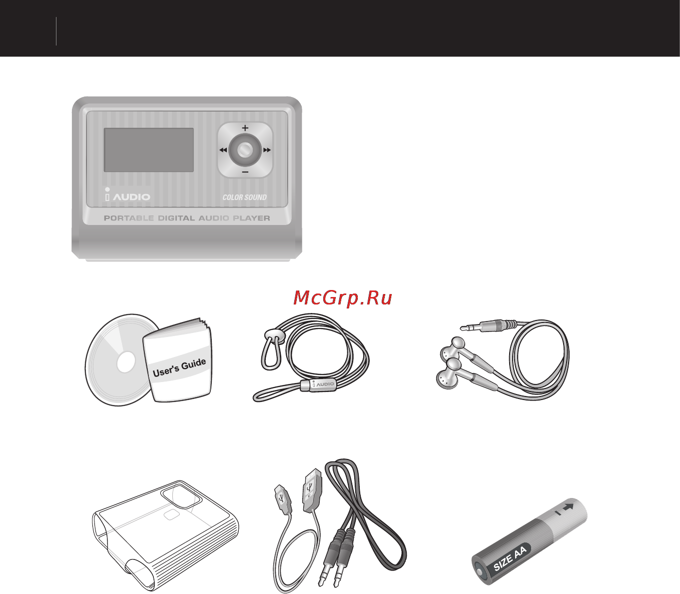 Cowon IAUDIO G3 [10/71] Компоненты поставки