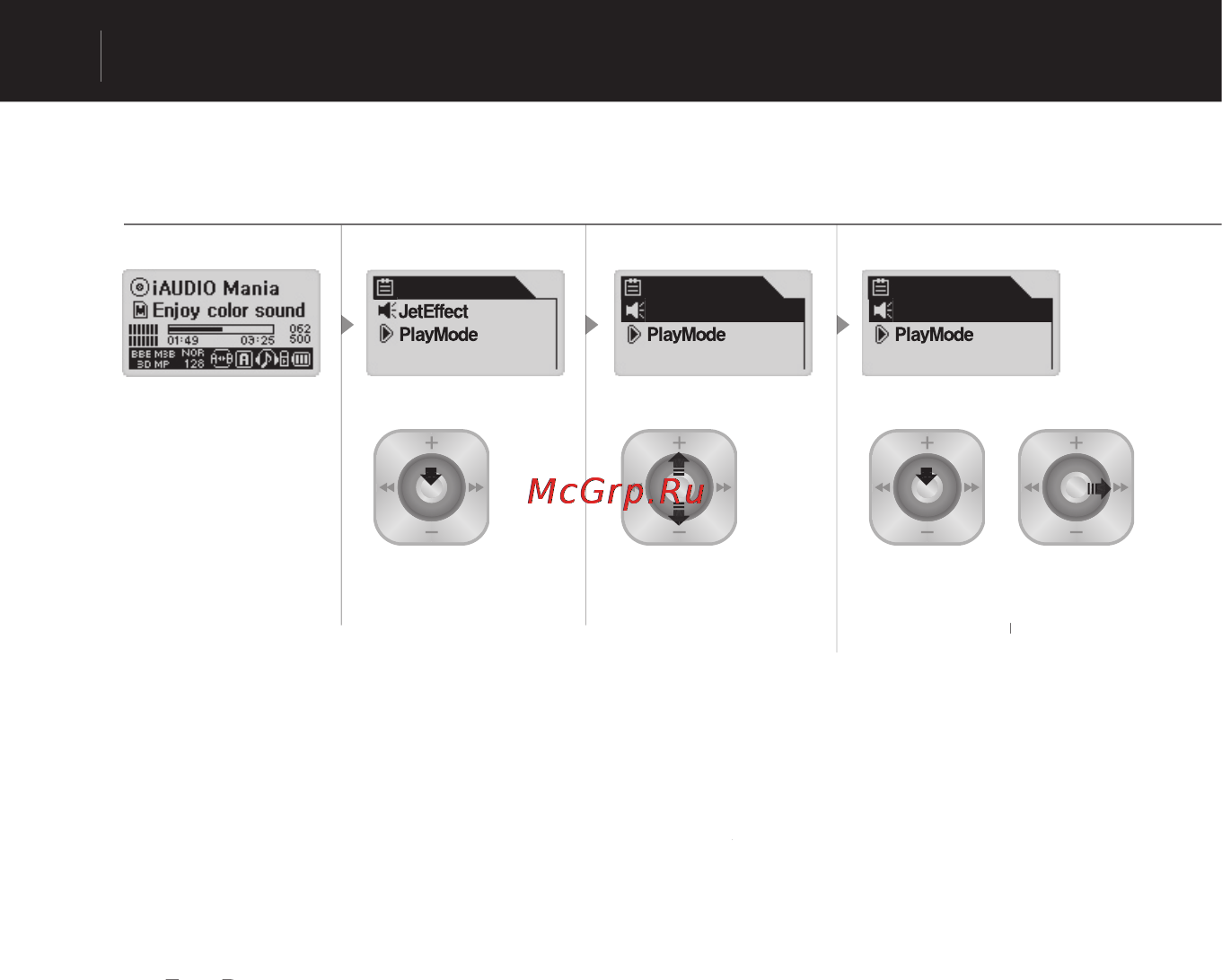 Cowon IAUDIO G3 [18/71] Основные операции при помощи меню
