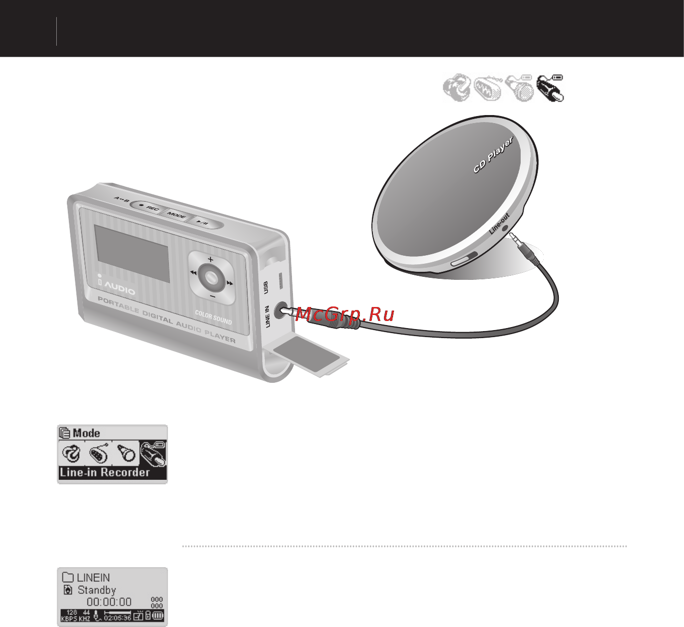 Cowon IAUDIO G3 [26/71] Запись с линейного входа прямое кодирование