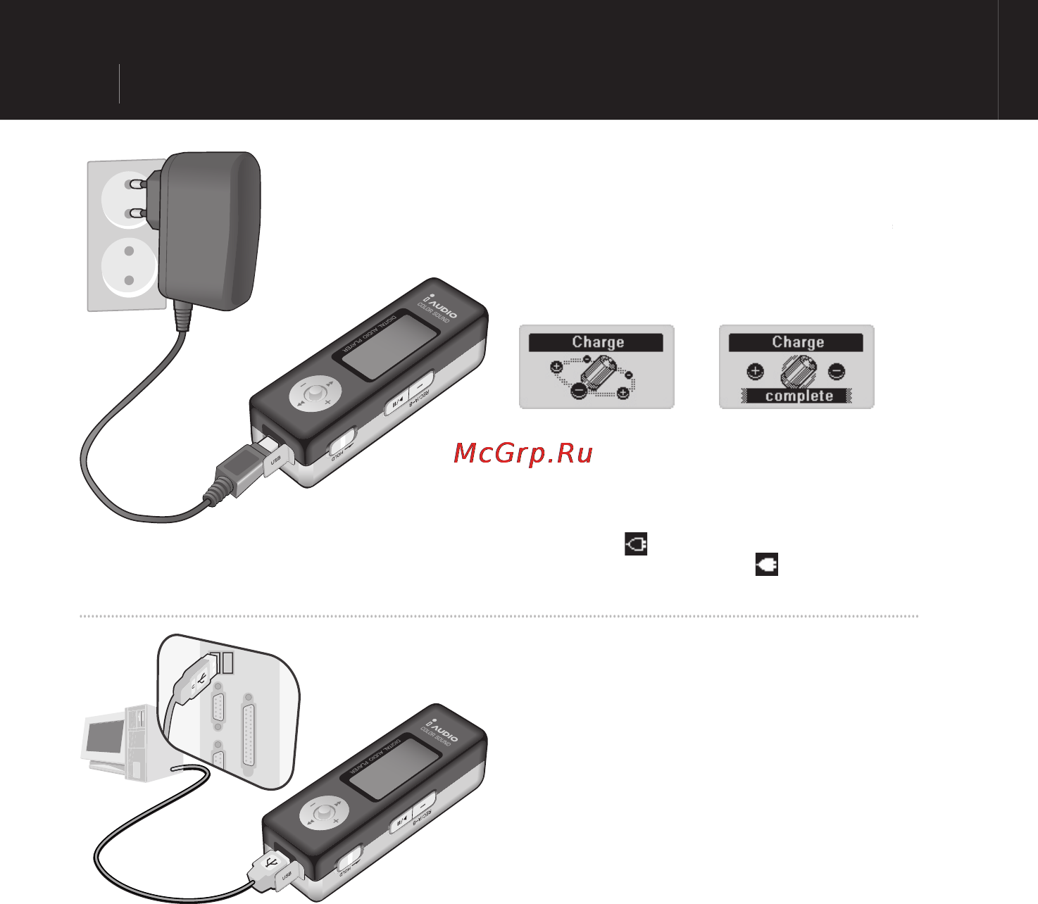 Iaudio U2 (512Mb) [10/38] Метод подсоединения usb