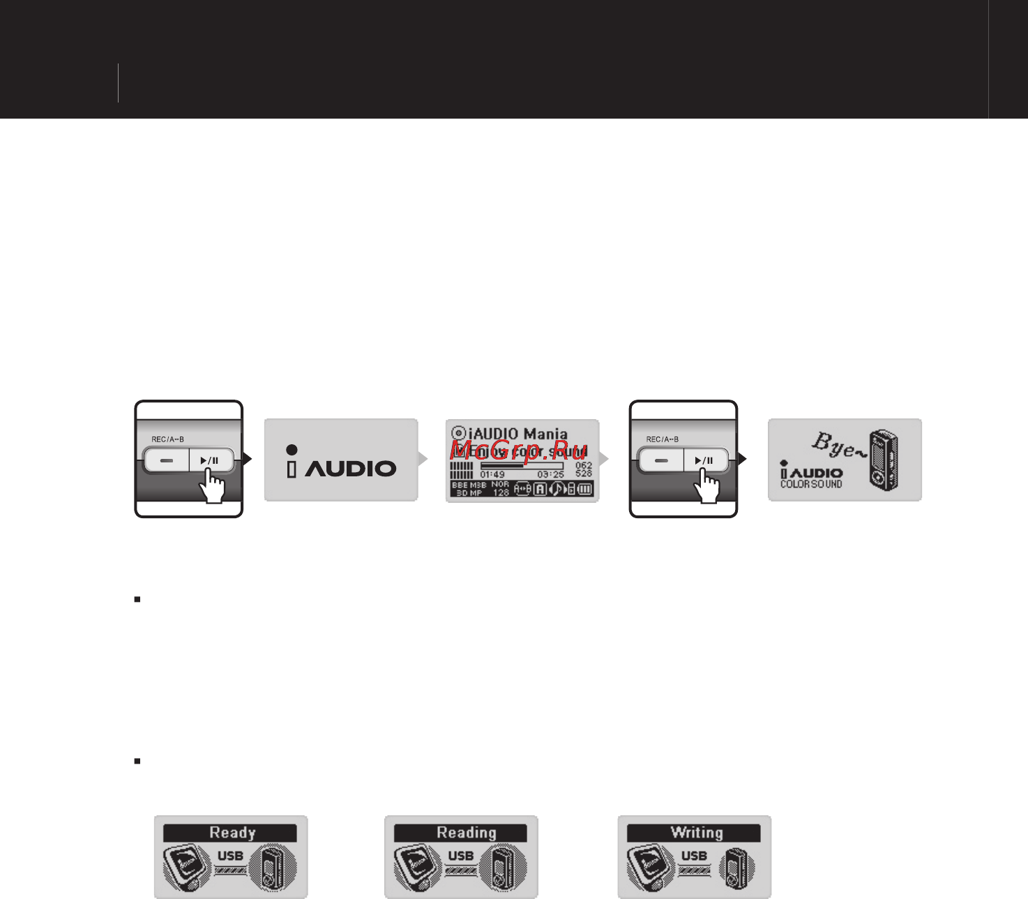 Iaudio U2 (512Mb) [12/38] Основной метод эксплуатации