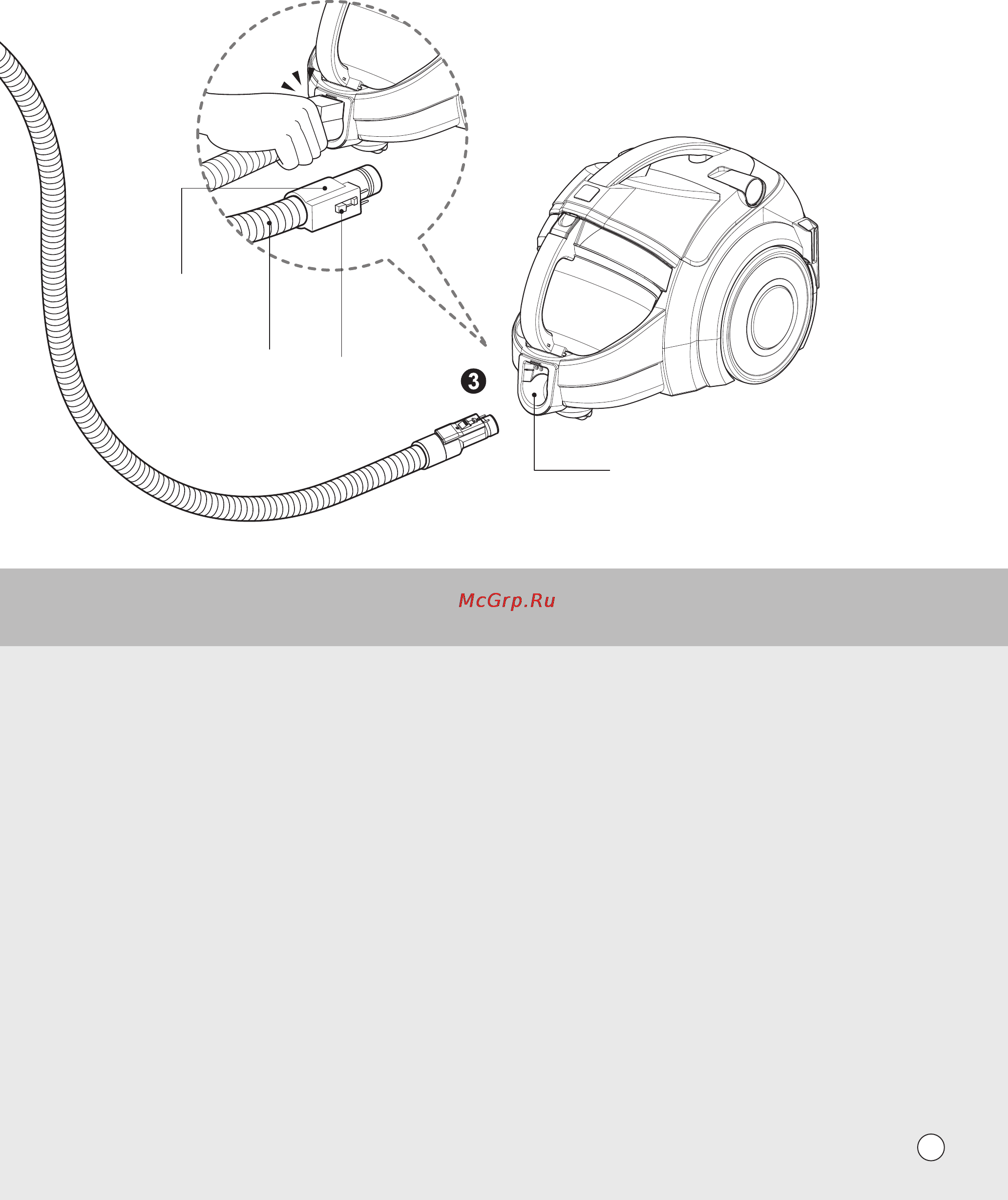 LG VK80101CURX [21/44] ➌ connecting the hose to the vacuum cleaner подсоединение шланга к пылесосу приєднання шланга до пилососа шлангты шаңсорғышқа қосу
