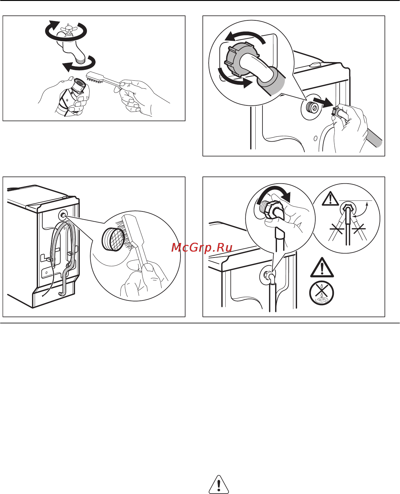 Electrolux EWT1377VOW [21/25] Очистка наливного шланга и фильтра клапана