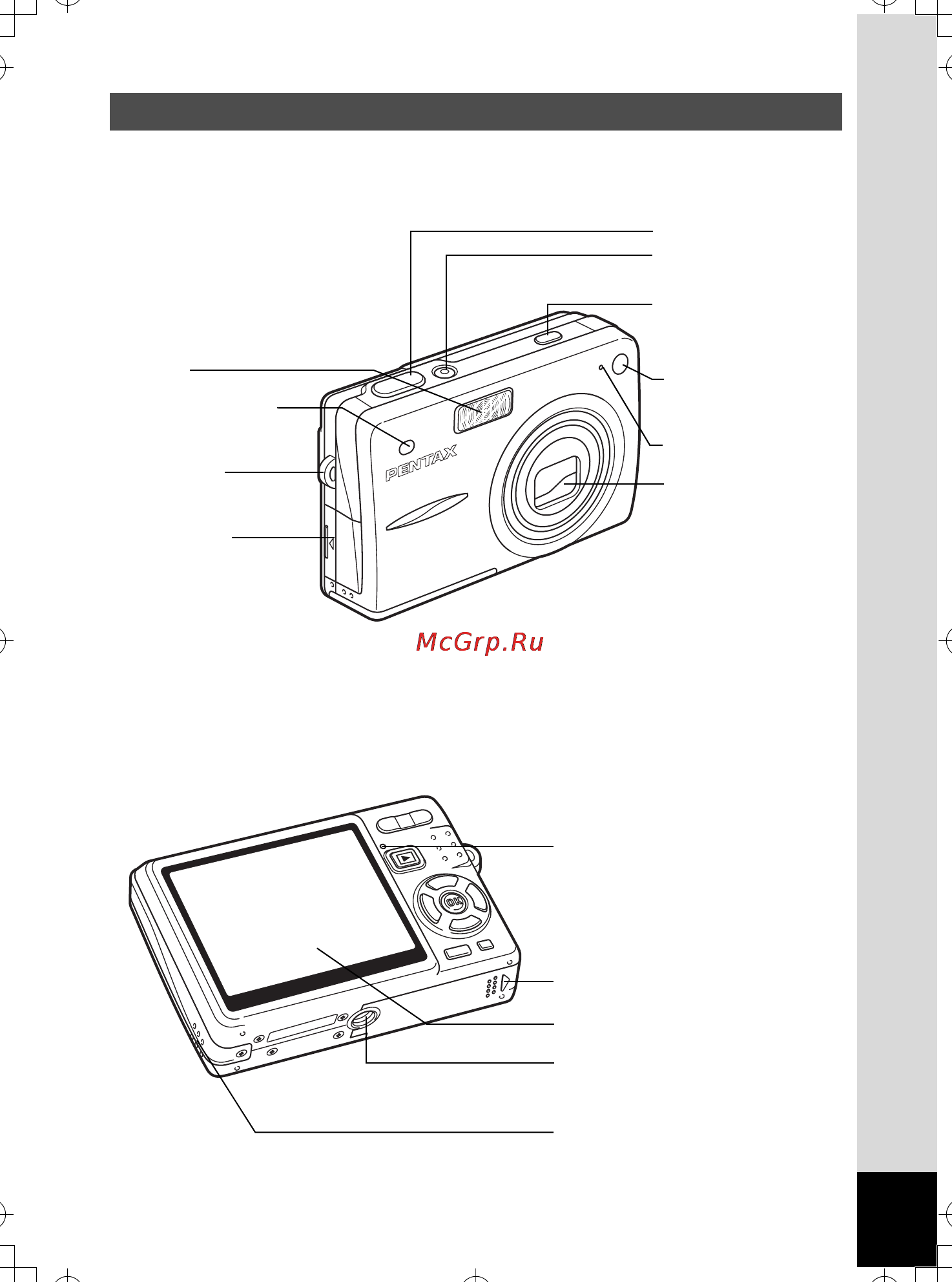 Pentax OPTIO A40 [14/214] Название элементов вспышки