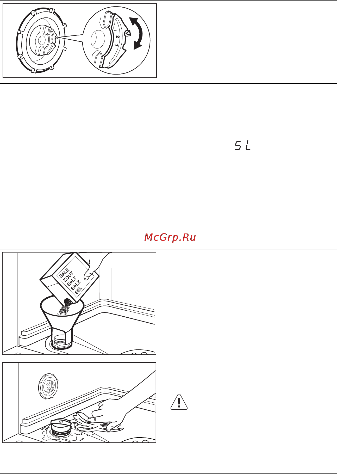 AEG F65042W0P [10/21] Заполнение емкости для соли