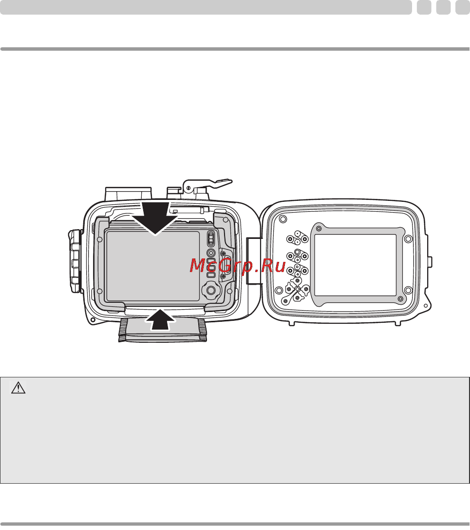 Olympus PT-051 [17/32] Вставьте цифровую фотокамеру внутрь
