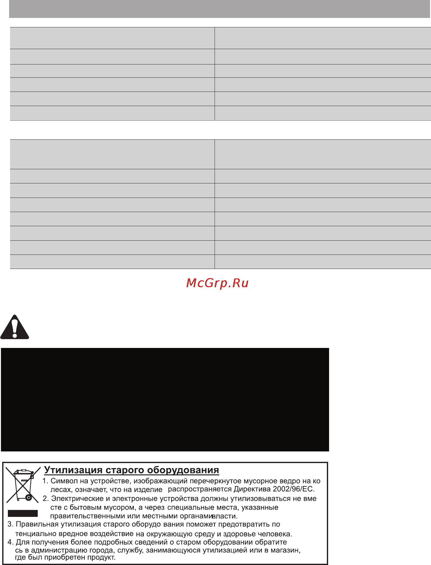 LG MB4022G [10/30] Предупреждение