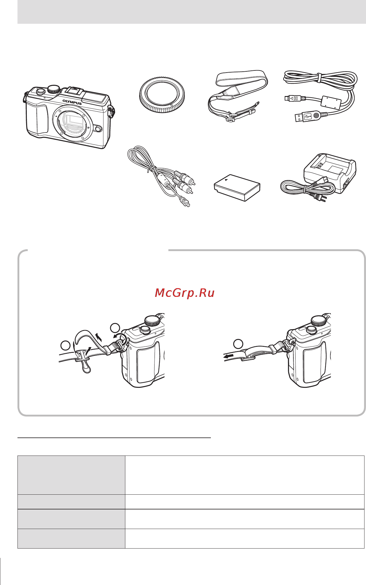 Olympus PEN E-PL2 [2/127] Распаковка содержимого коробки