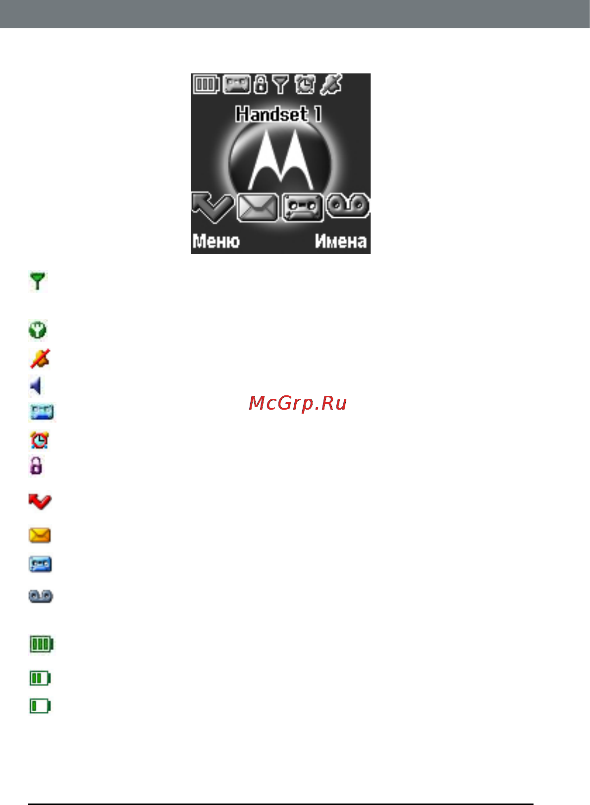 Motorola C5012 [14/80] Дисплей трубки