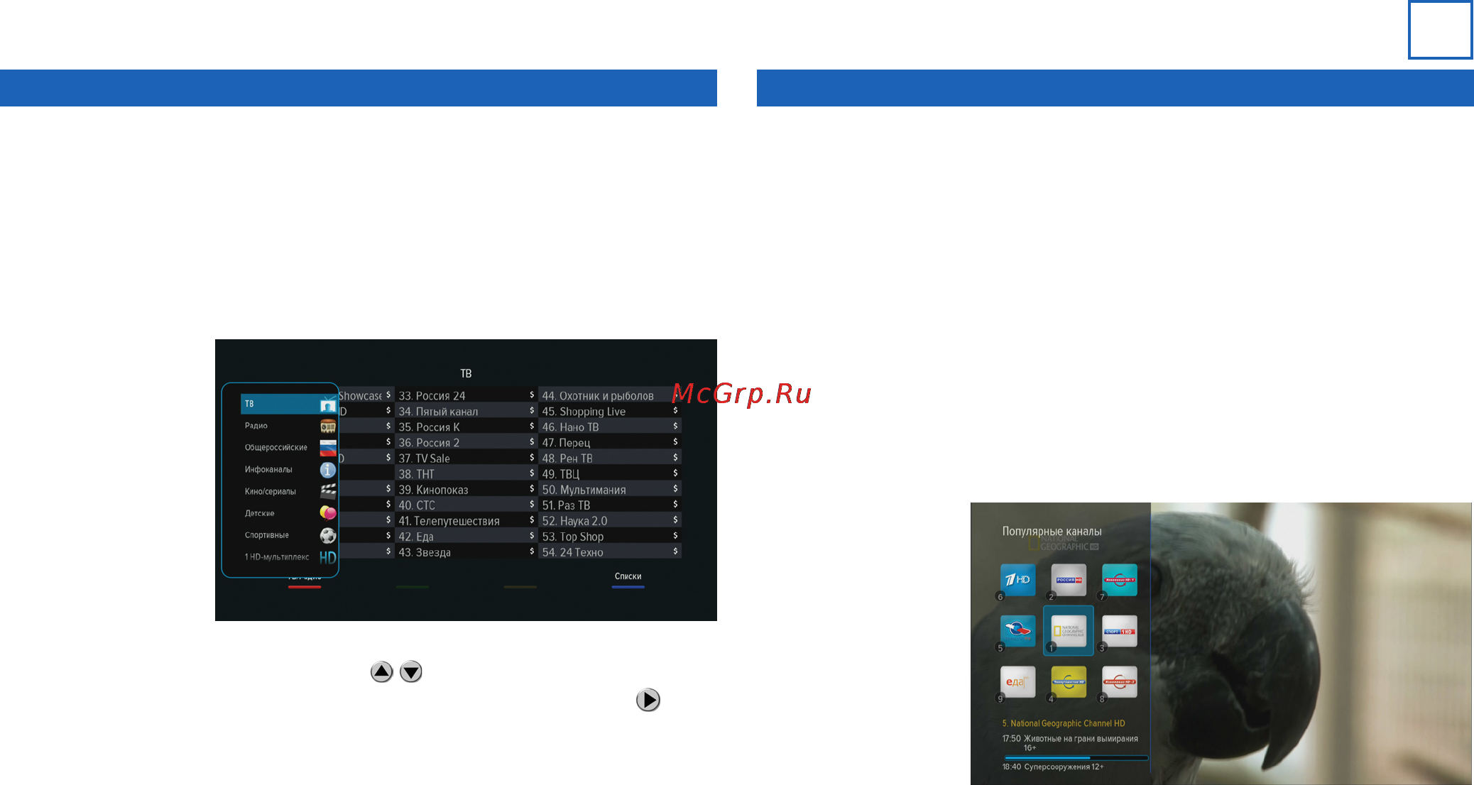 Триколор Full HD U510 [18/44] Основные функции