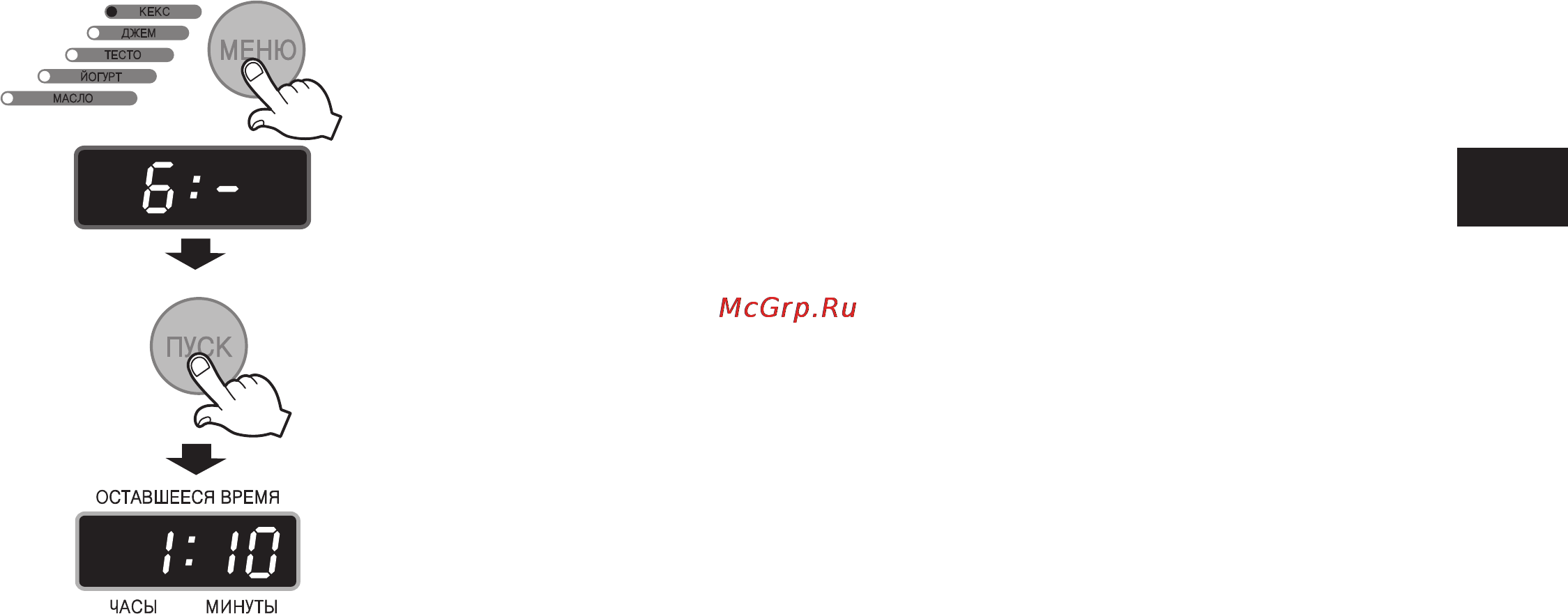 LG HB-2001BY [129/211] Програма приготування кексу