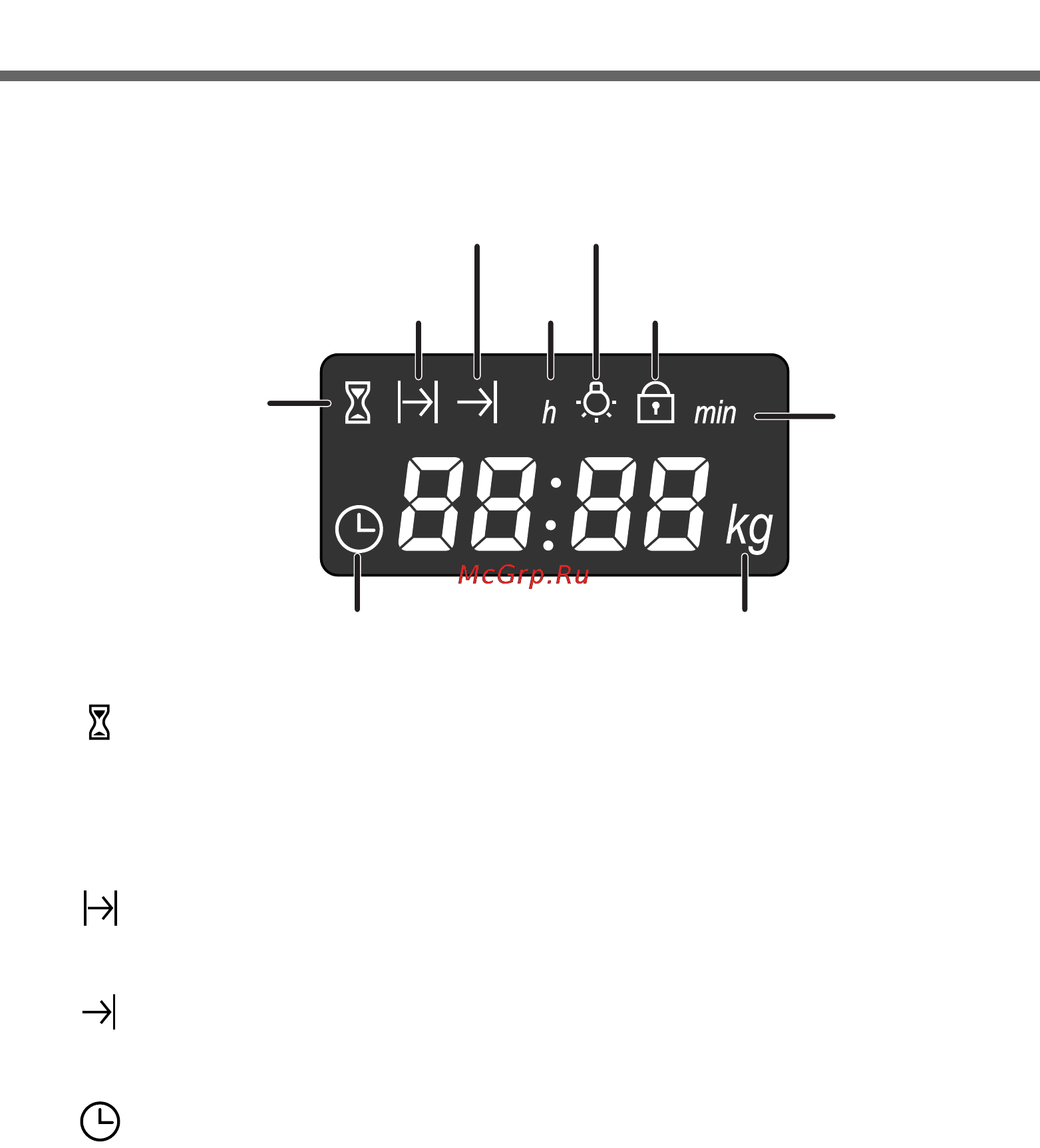 LG LB641058S [25/78] Работа с часами