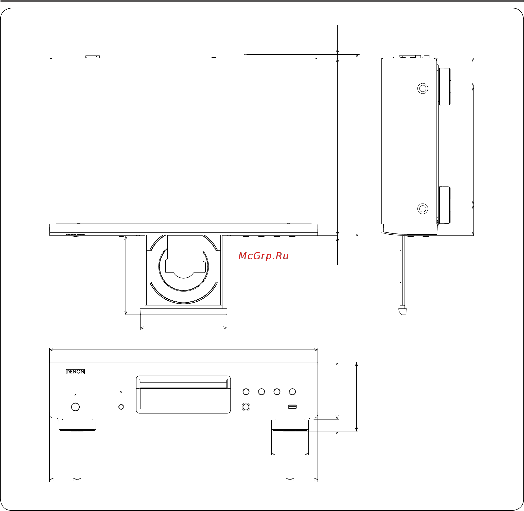 Denon DBT-3313 Premium Silver [71/79] Размеры