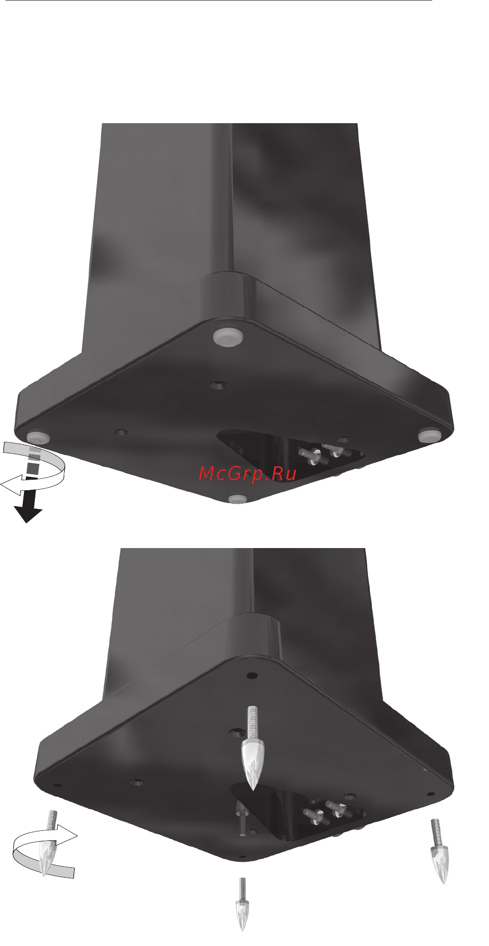 Monitor Audio Radius 200 High Gloss Black [8/12] Шипы и опоры для radius 270