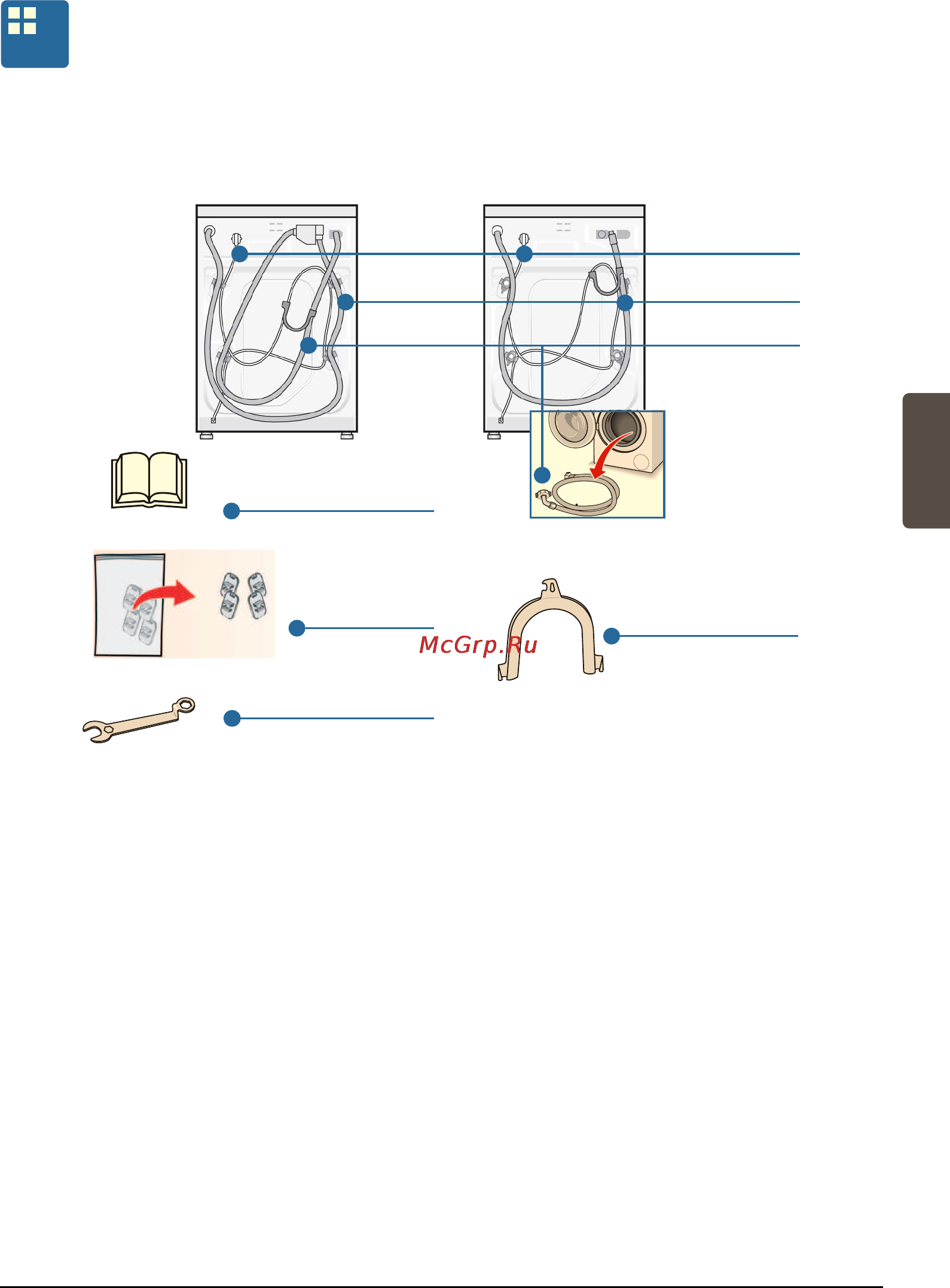 Bosch Home Professional WAY3279MOE [43/60] Комплект поставки