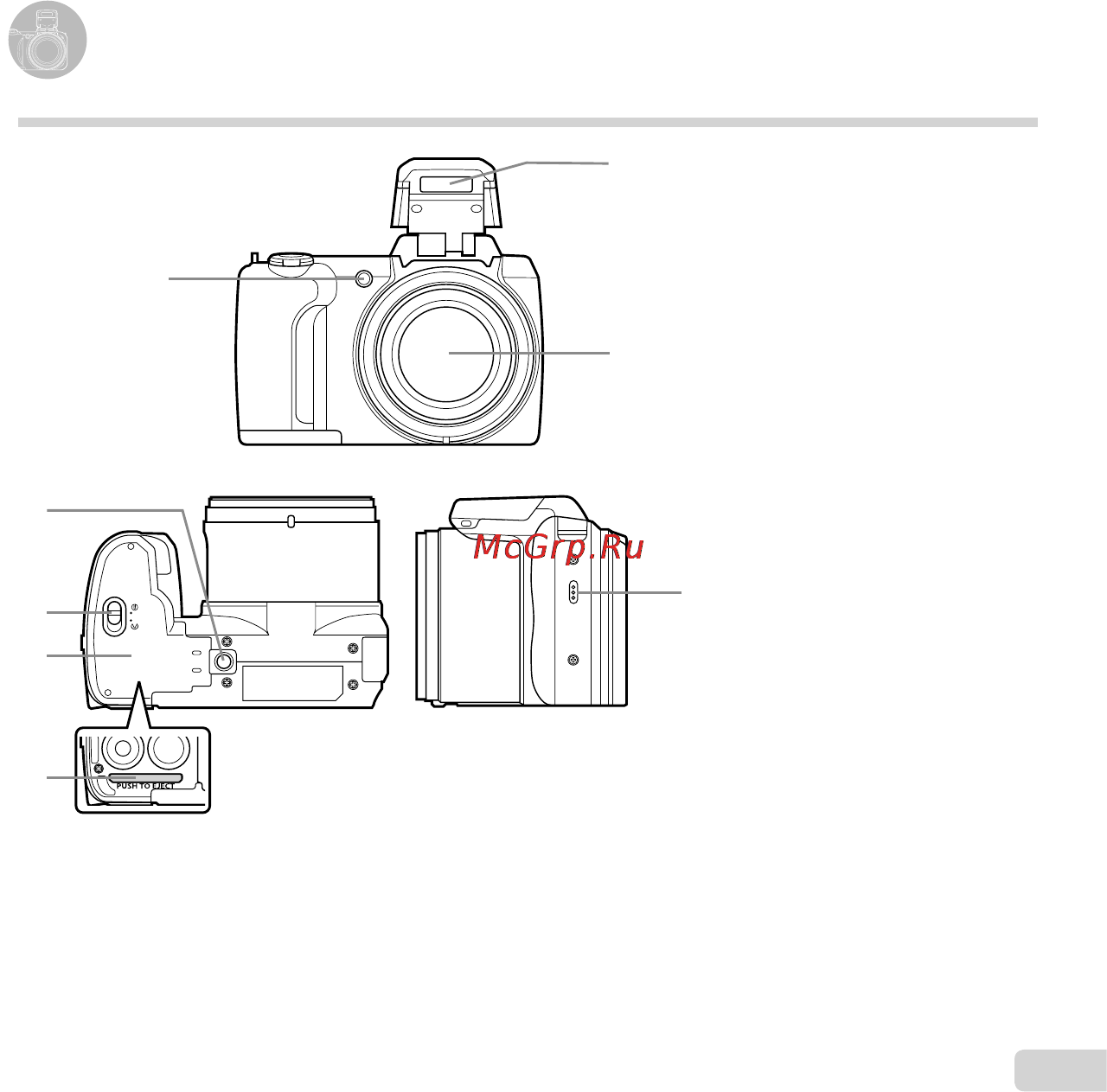 Olympus SP-610UZ [9/80] Названия частей