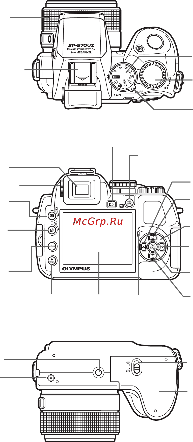 Olympus SP-570 UZ Инструкция по эксплуатации онлайн [12/96] 91696