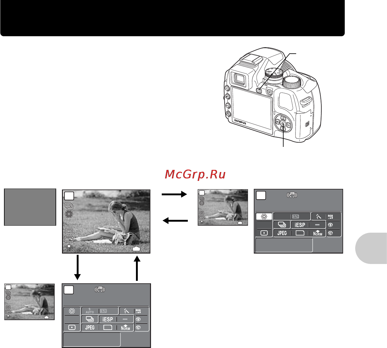 Olympus SP-570 UZ [29/96] Операции с помощью панели управления