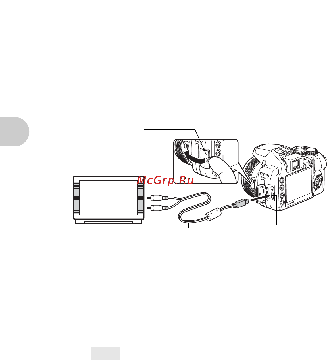 Olympus SP-570UZ [56/96] Воспроизведение снимков через тв