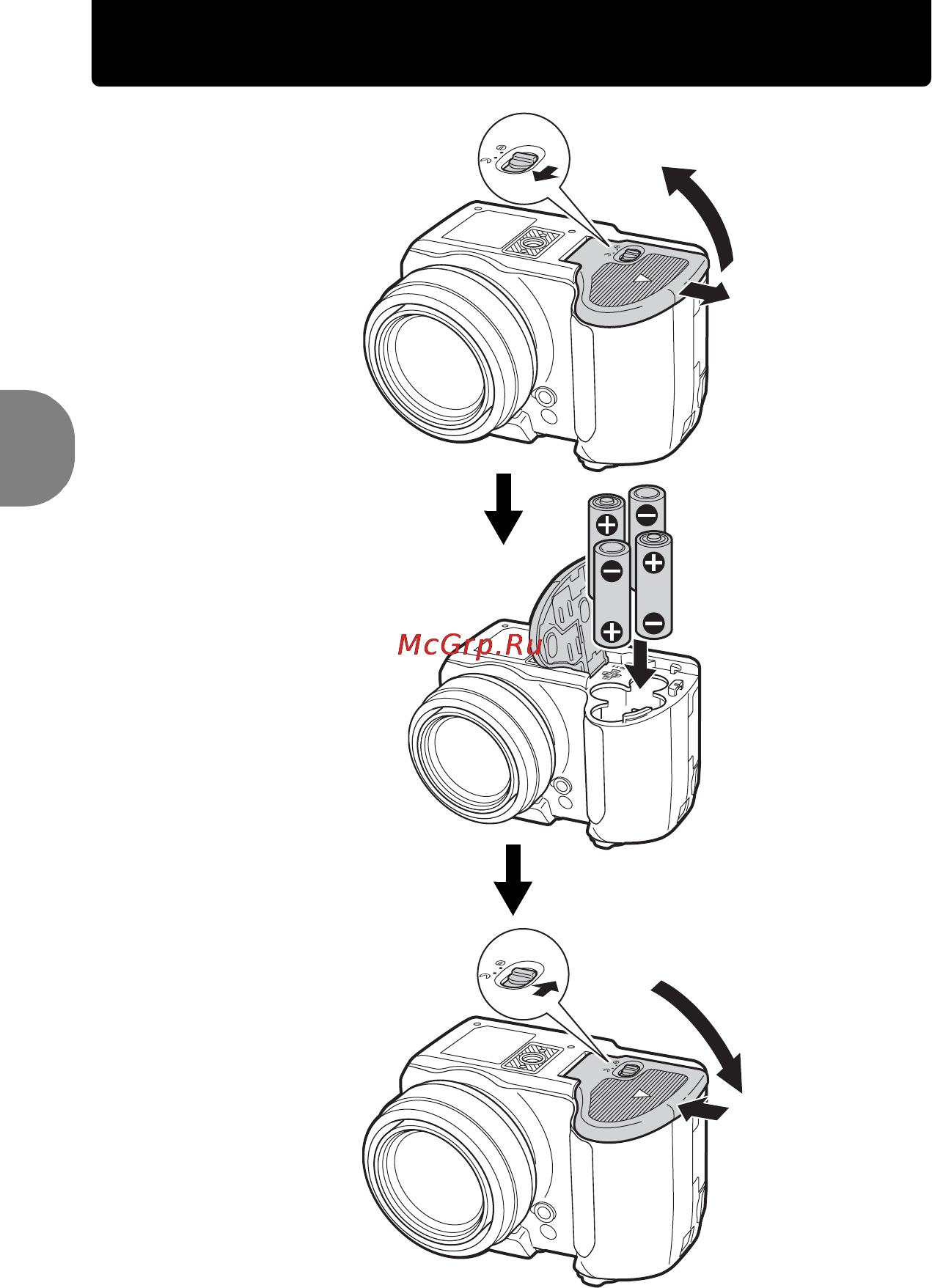 Olympus SP-510 UZ [4/97] Подготовьте к работе батареи