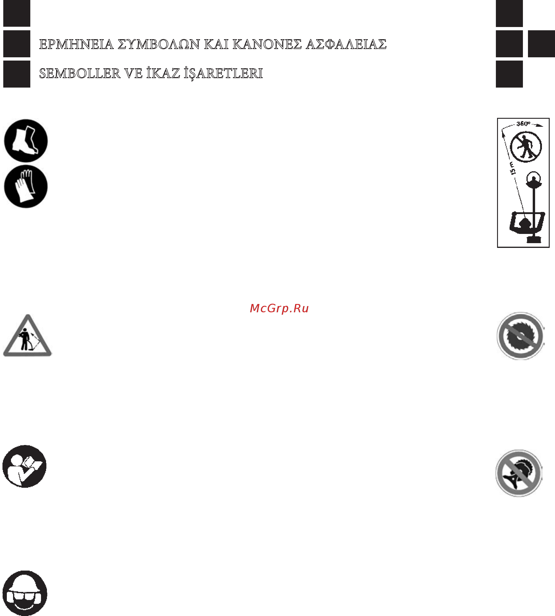 Oleo-Mac SPARTA 25TR [11/36] Znaczenie symboli i ostrzeżeń przed zagrorożeniami