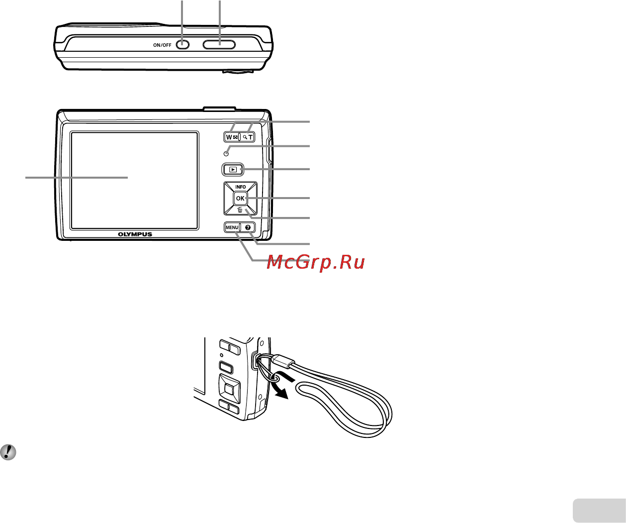 Olympus FE-5040 [9/72] Прикрепление ремешка фотокамеры прикрепление ремешка фотокамеры