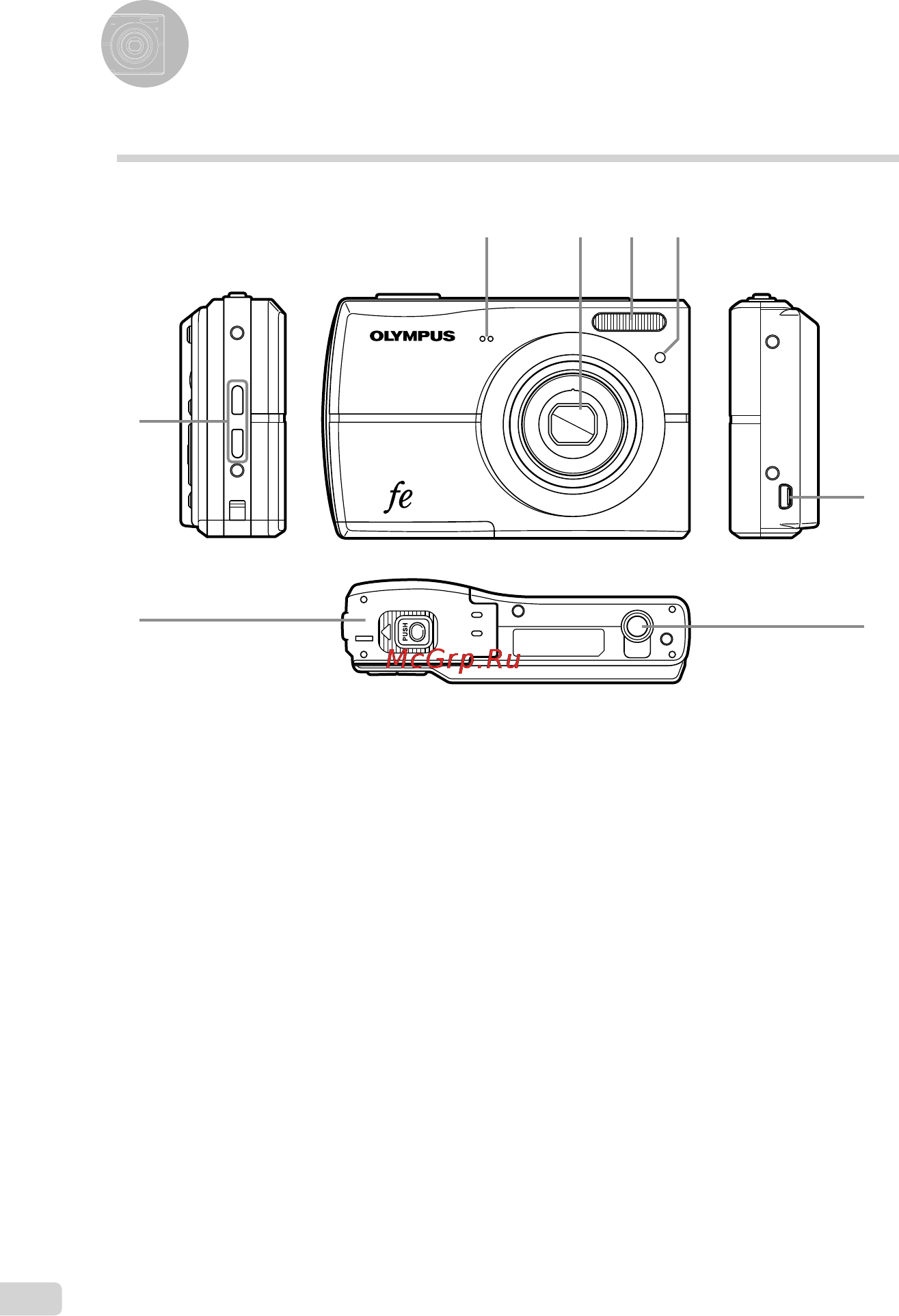 Olympus FE-35 [6/58] Названия частей